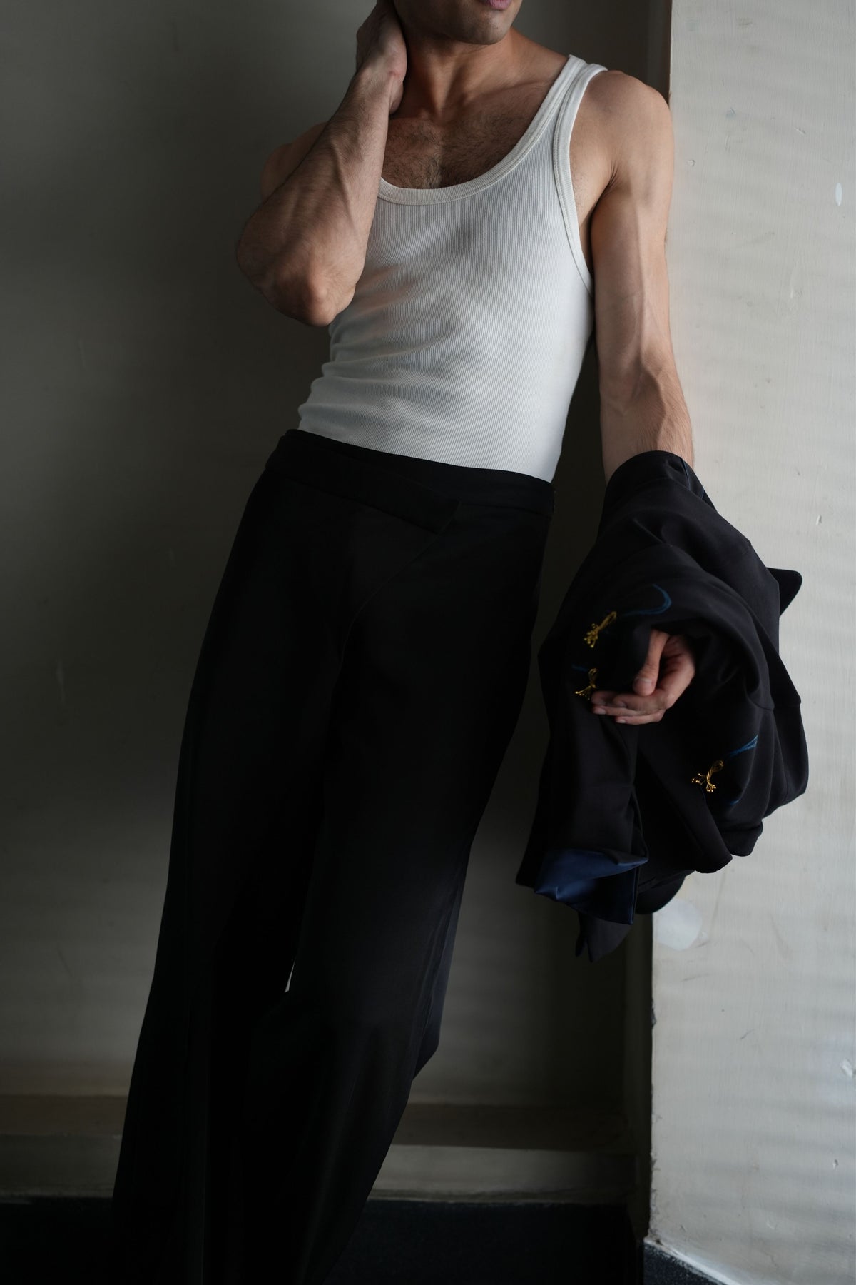 Black Flap Trousers