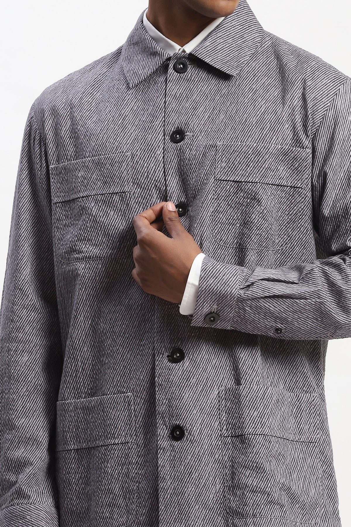Diagonal Print Jacket