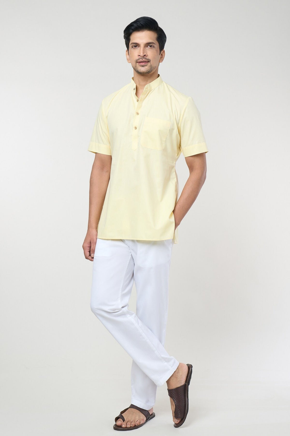 Yellow Pastel Shirt Set