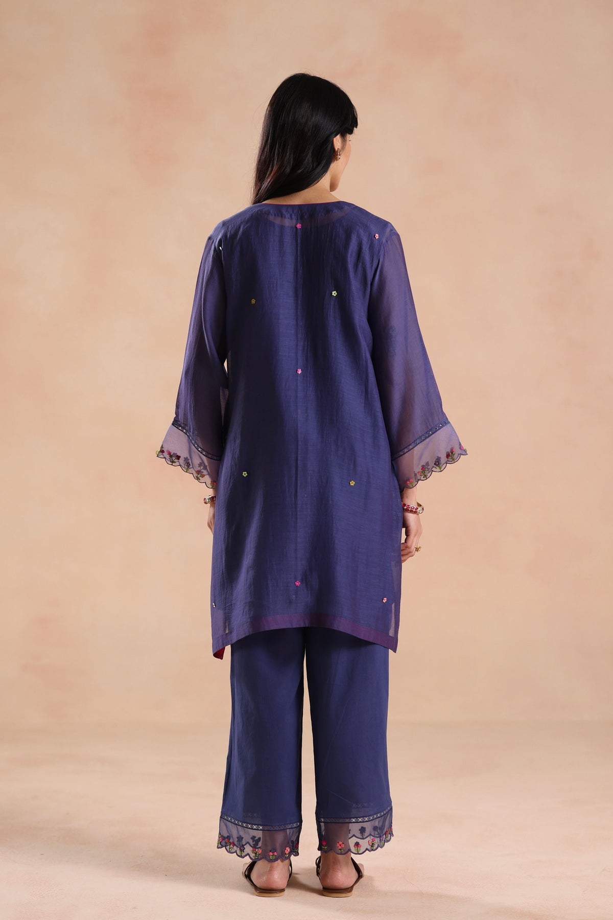 Raina Navy Blue Tunci Set