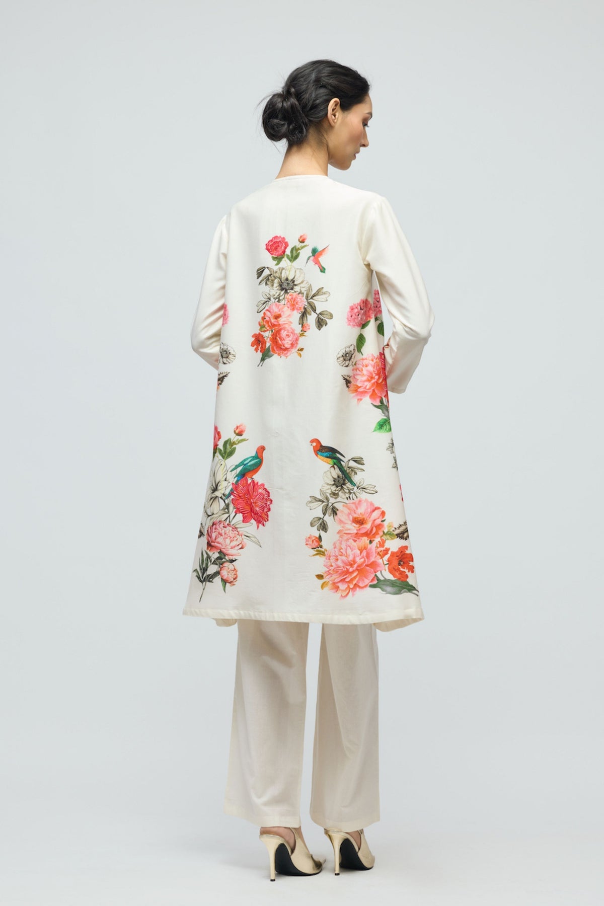 Printed Chanderi Tunic Set