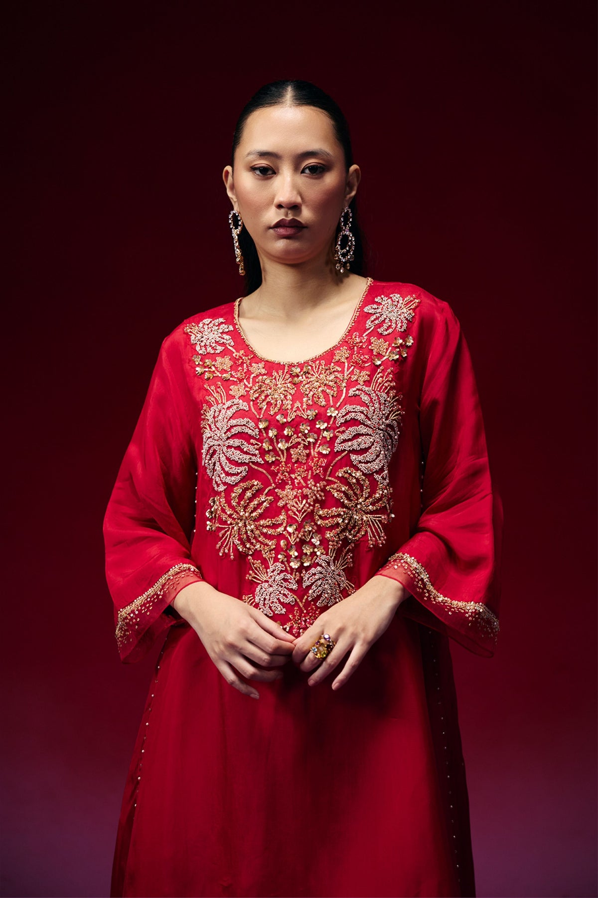 Ruby Hand Embroidered Kurta Set
