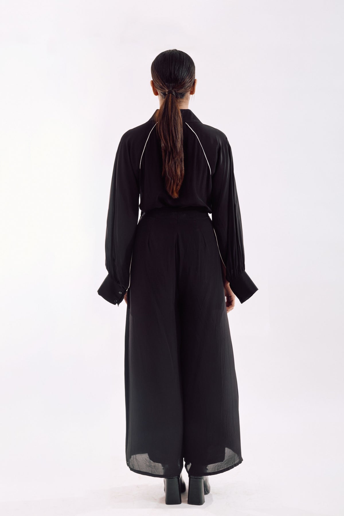 Black Panneled Co-ord Set