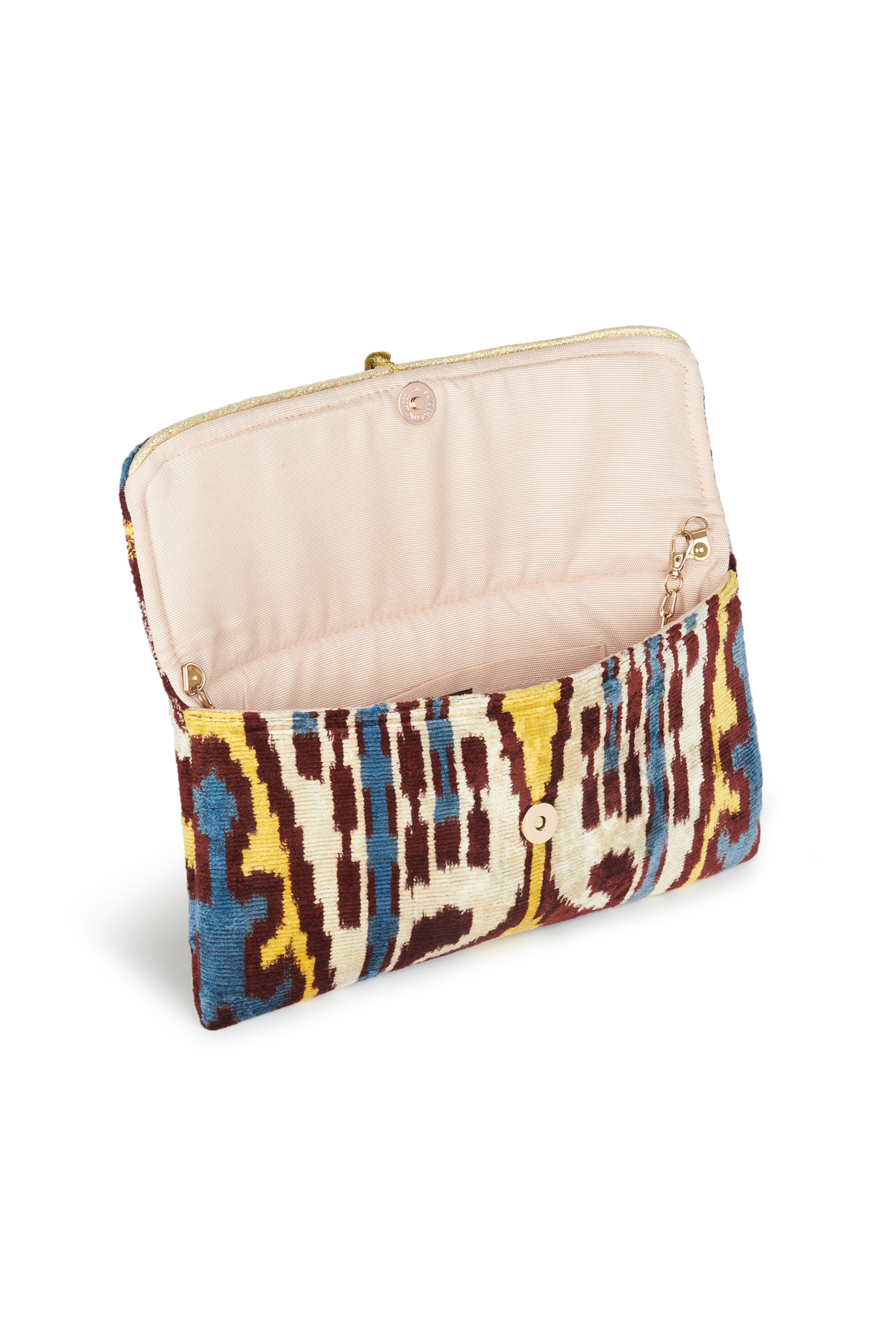 Velvet Silk Fold Over Clutch