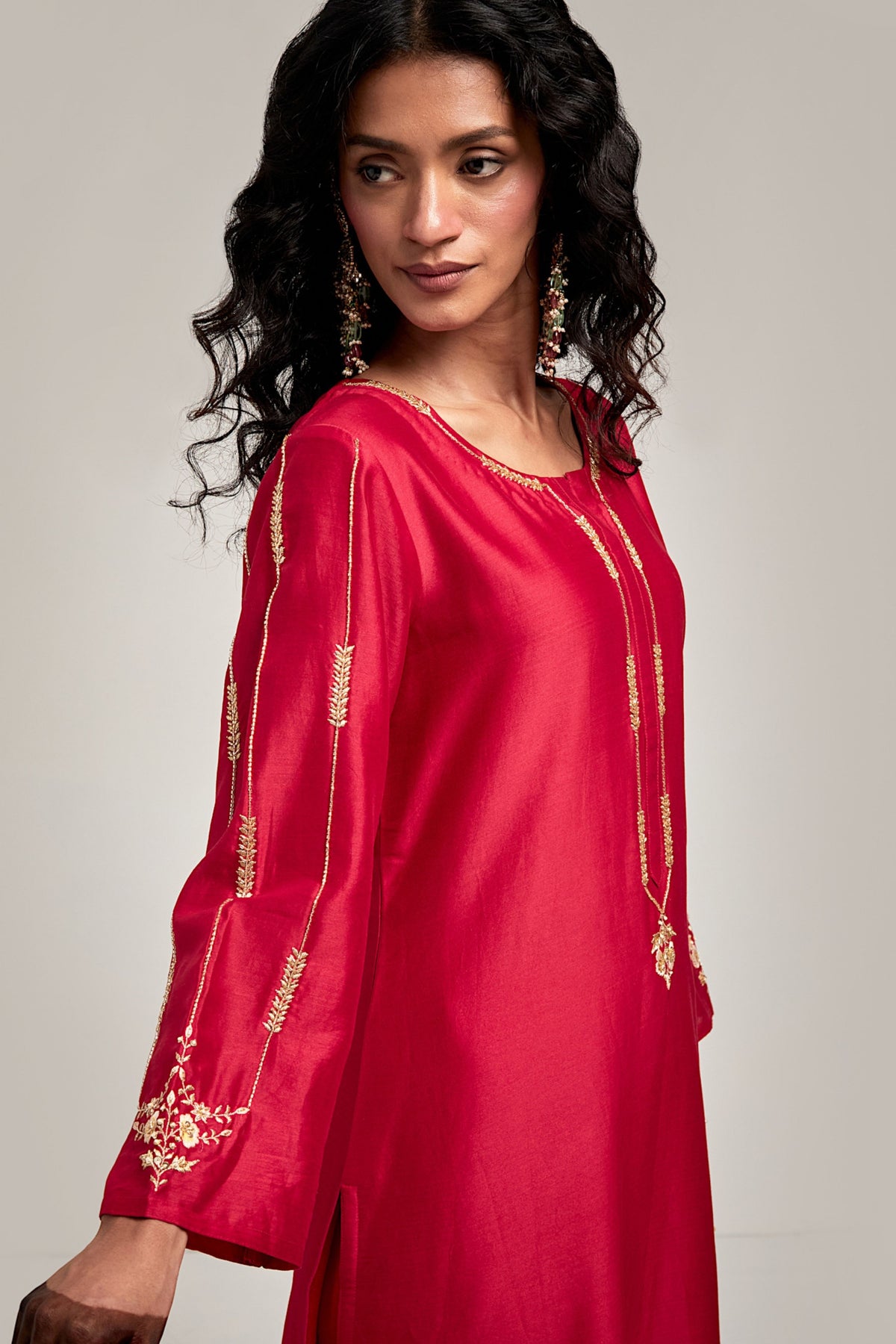 Red Kurta Set