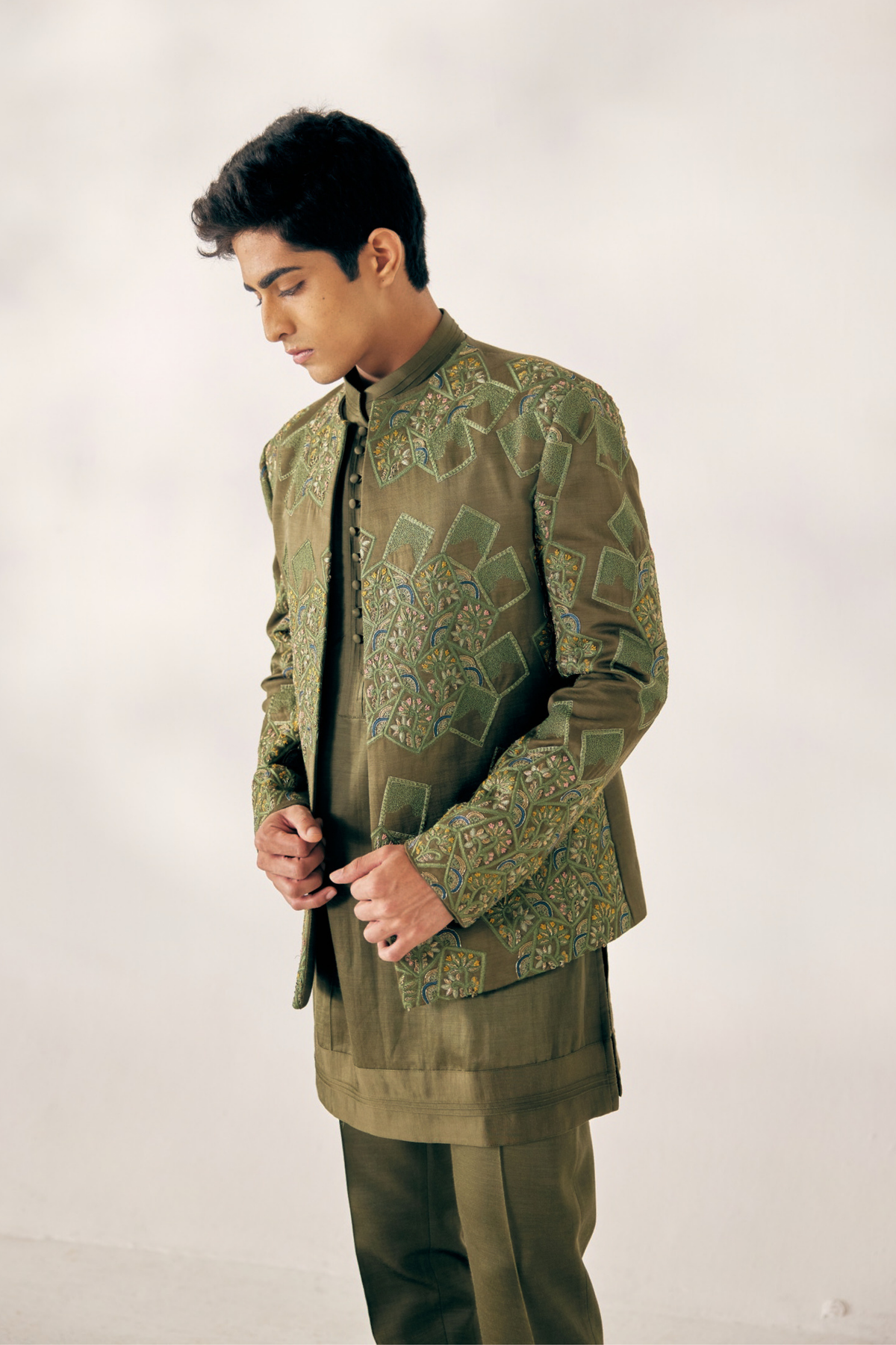 Babil Khan In The Olives Short Jacket Set