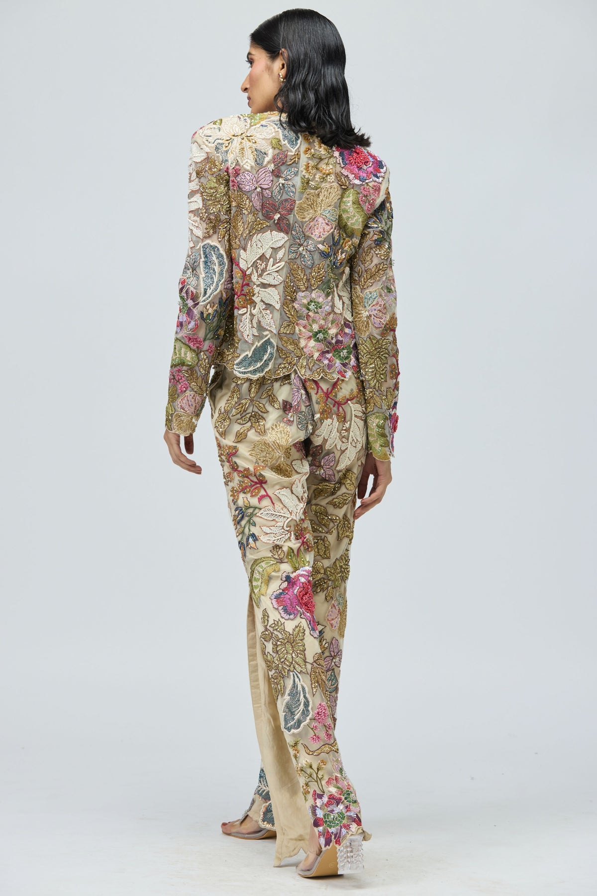 Embroidered Jacket Set