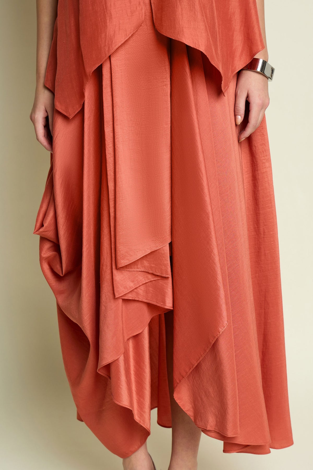 Orange Draped Dress