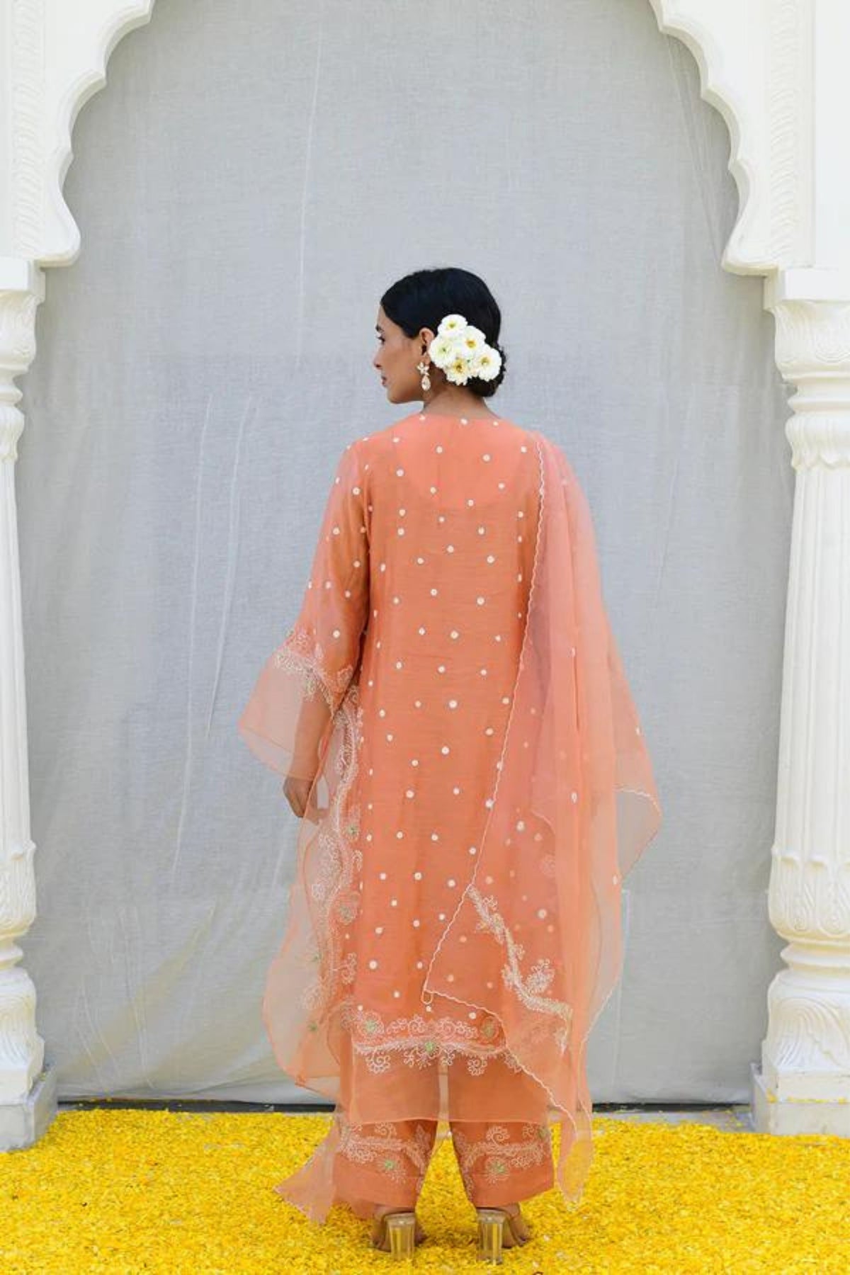 Peach Reef Long Kurta Set