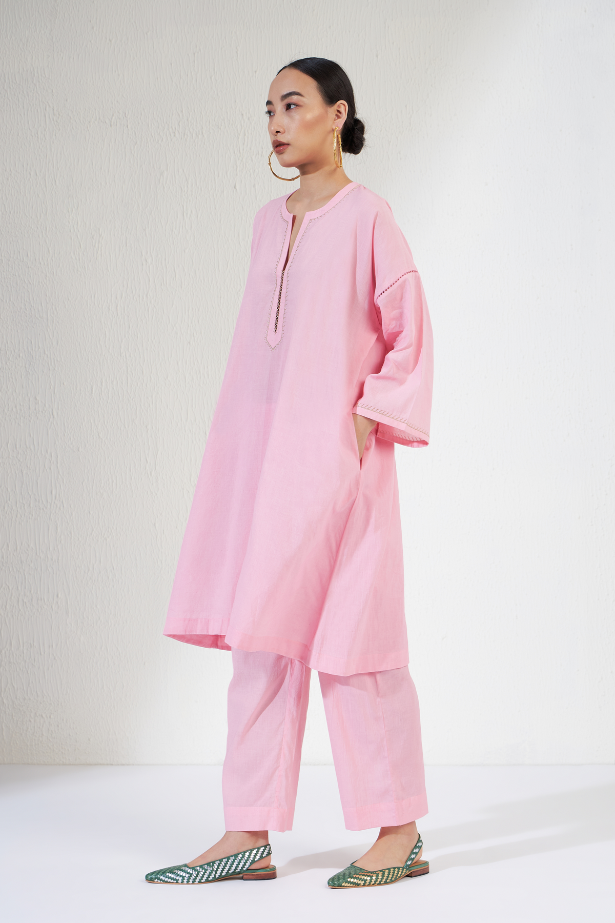 Soft Pink Naz Kurta Set