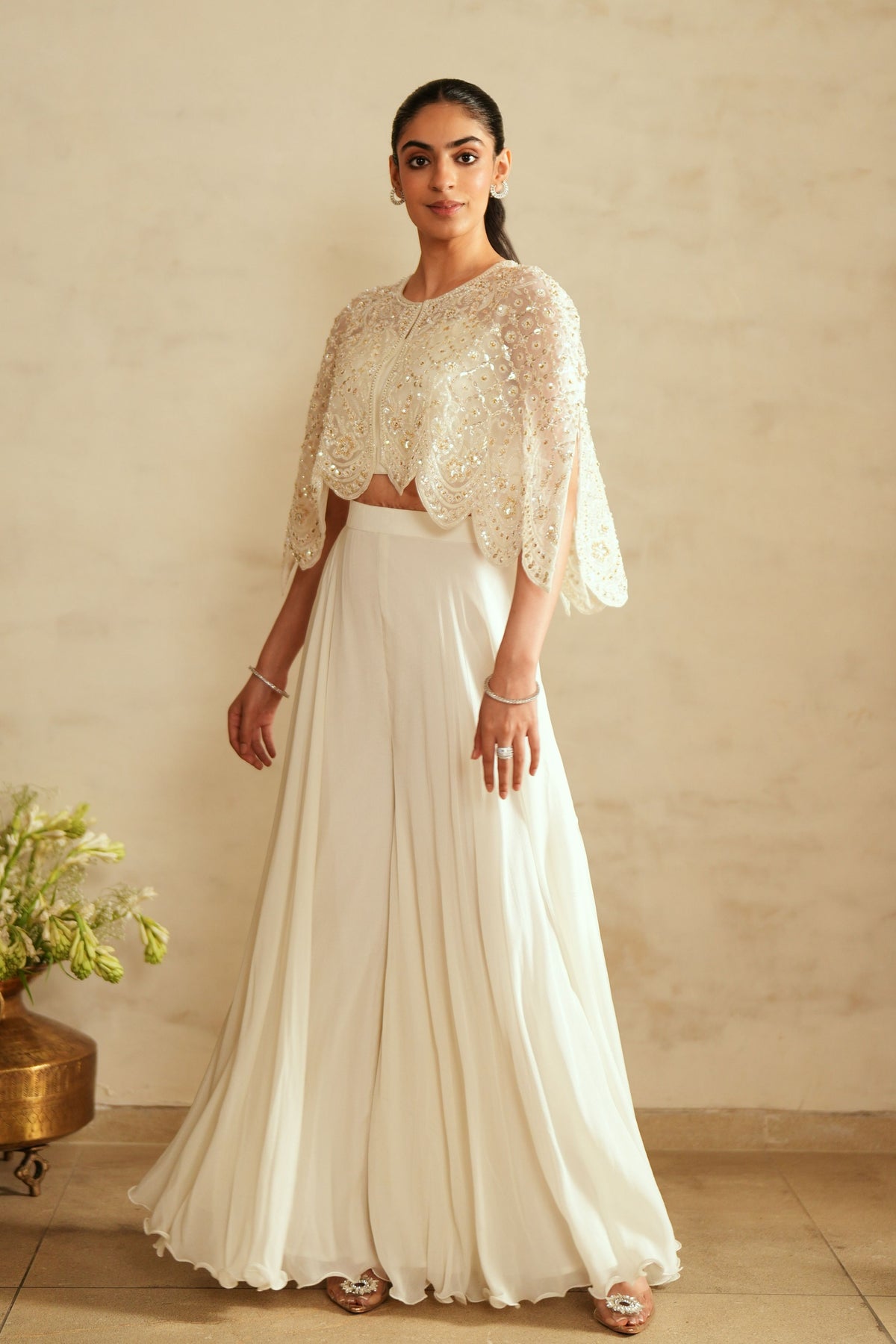 Ivory Statement Cape Set
