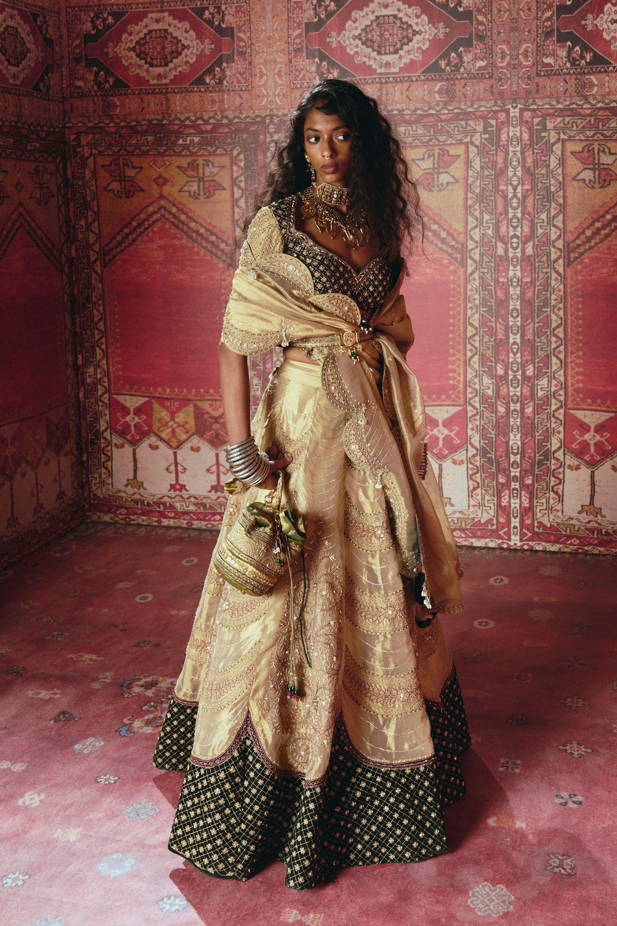 Scalloped Lehenga Set