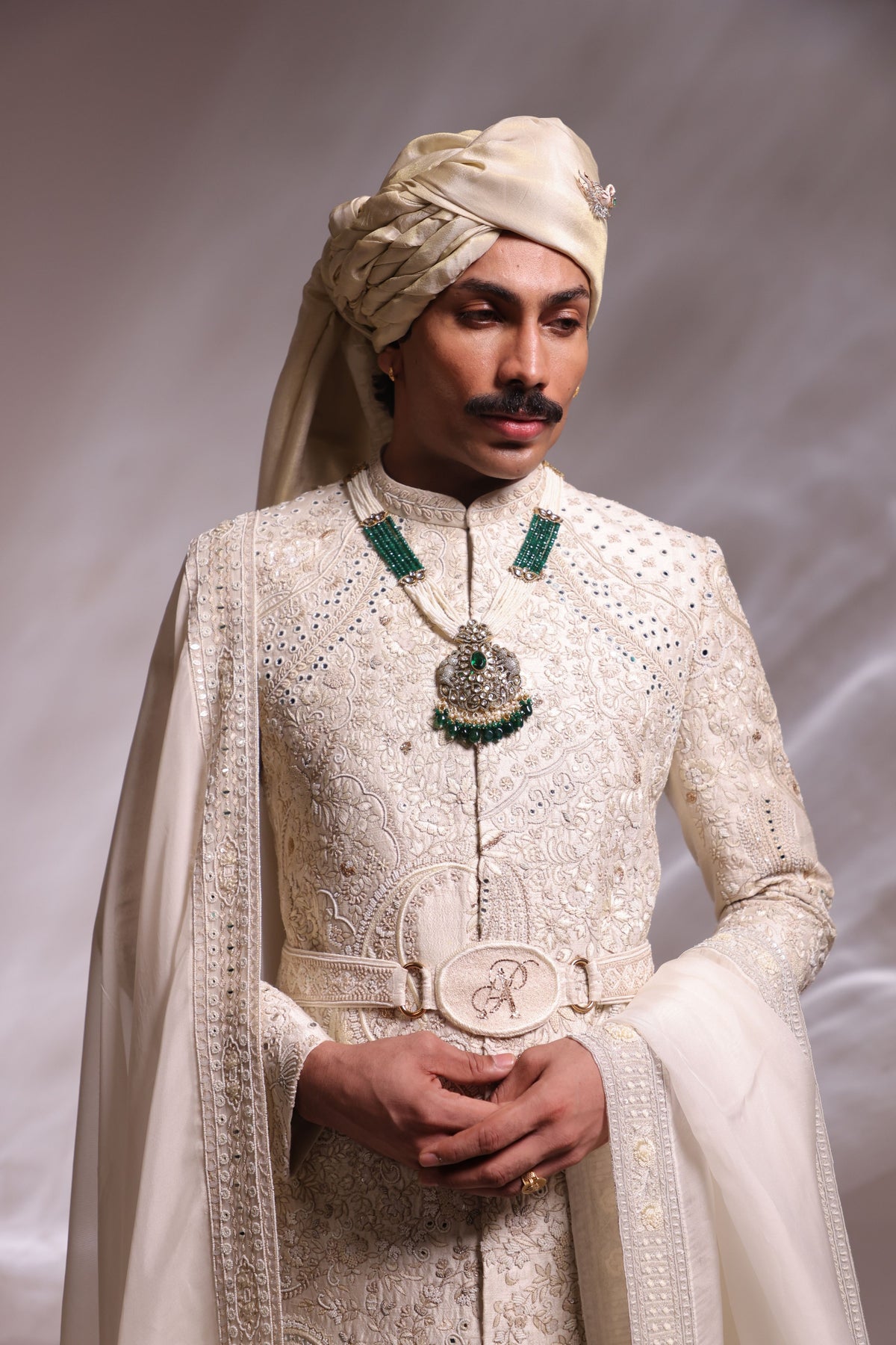 Ivory Worli Sherwani Set