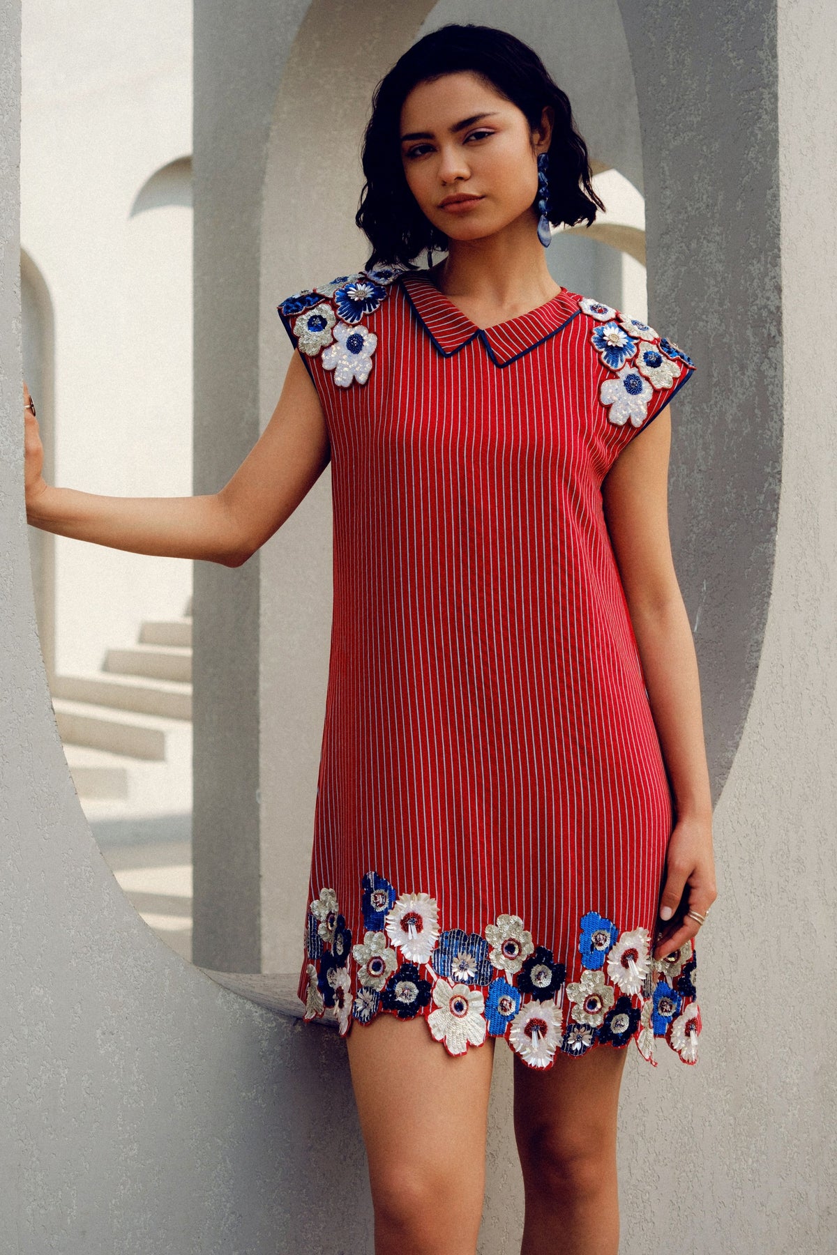 Red Caroline Power Dress