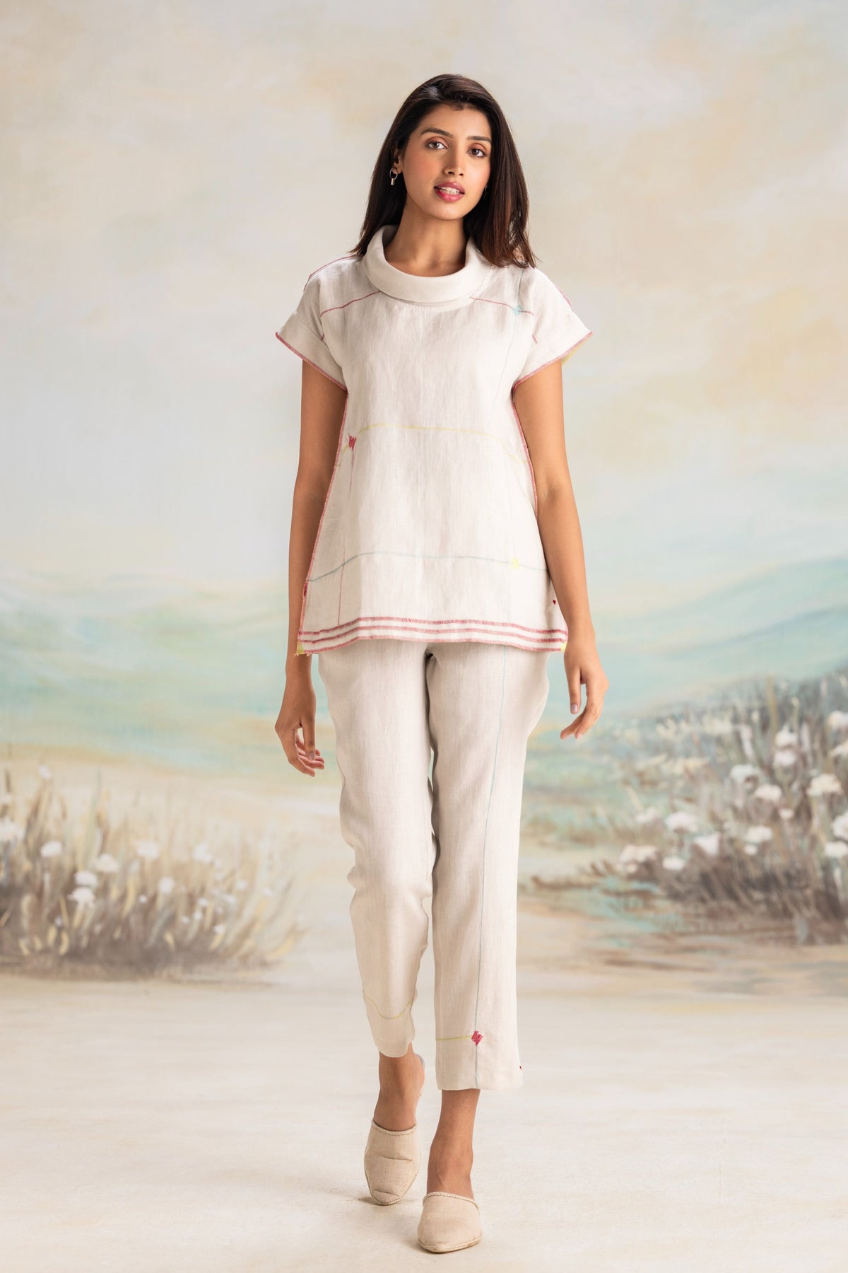 Over Lock Dove Co-ord Set