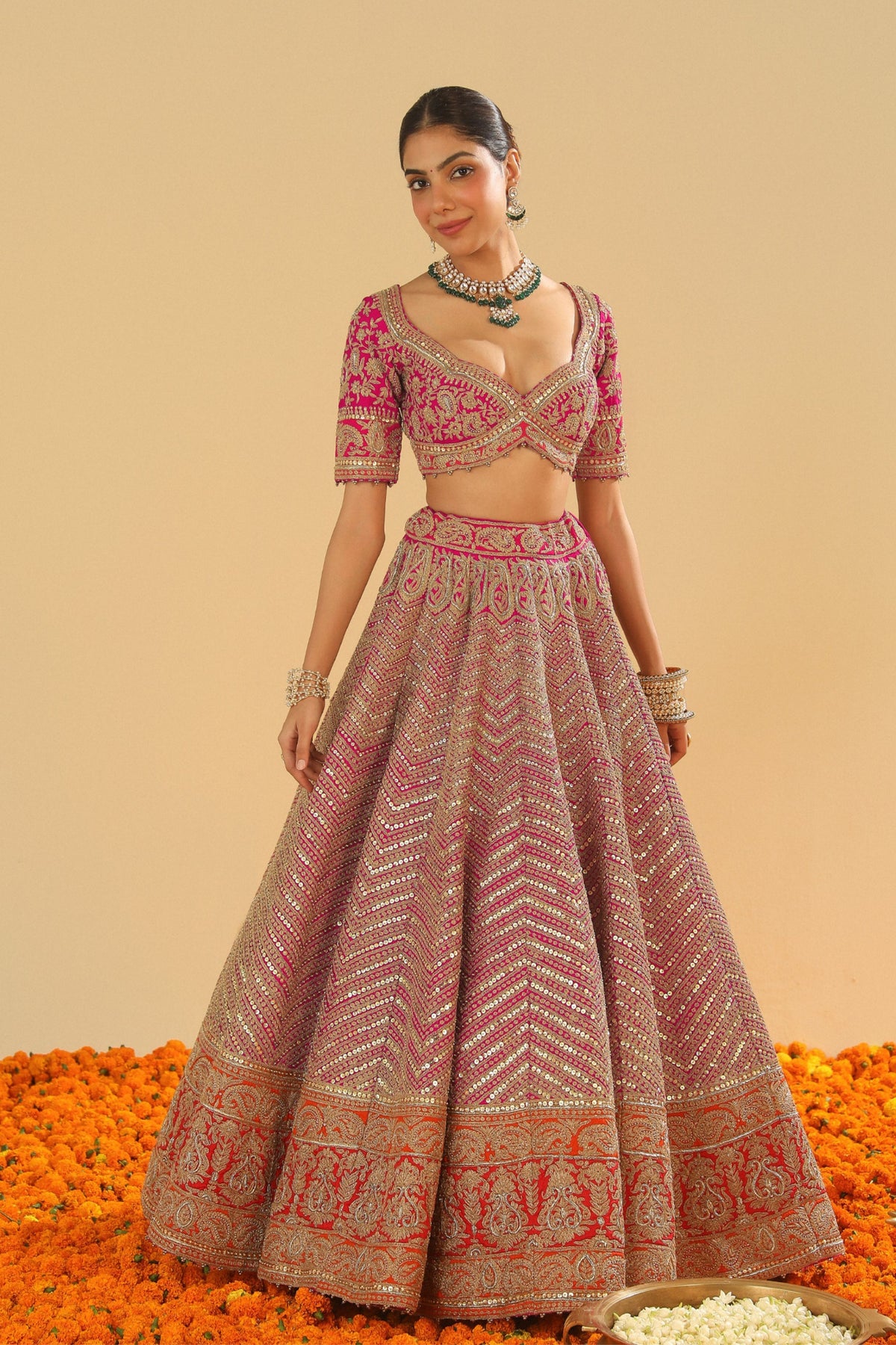 Hot Pink Lehenga Set