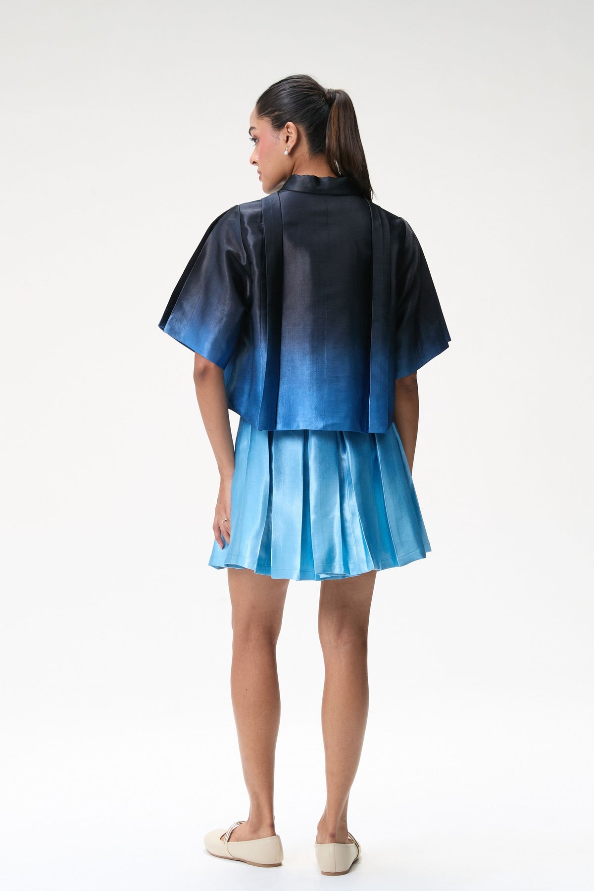 Midnight Blue Ombre Boxy Top