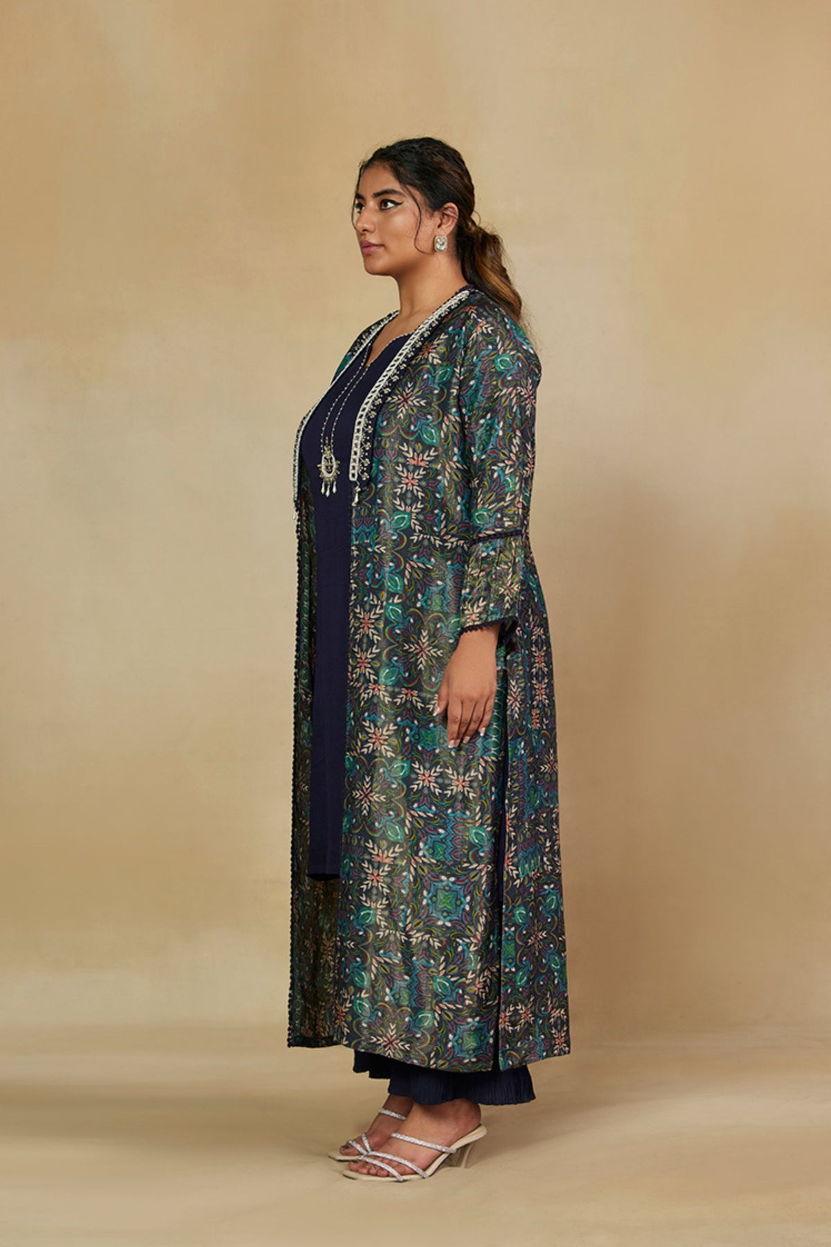 Blue Co Ord Set with Shrug