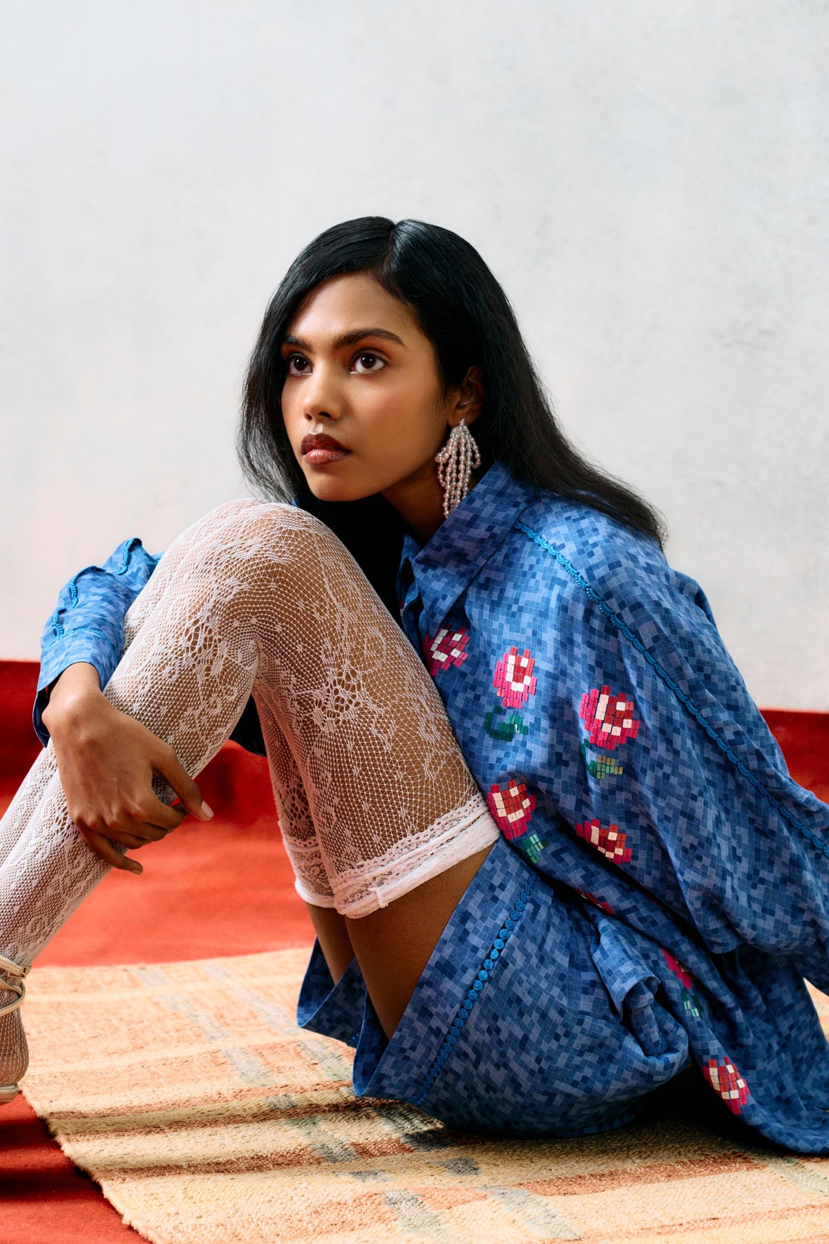 Elba Kimono Shirt Blue