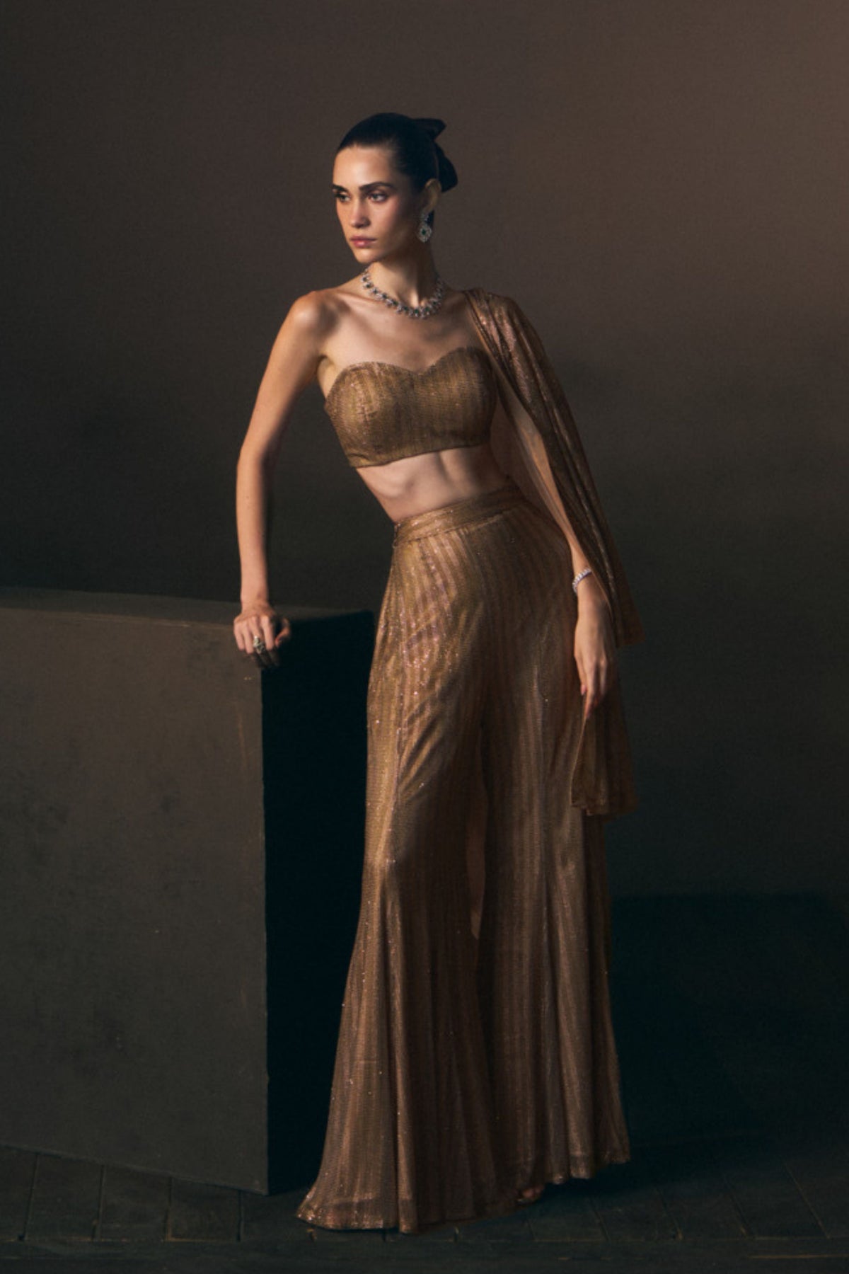 Solaire Sharara Pants with Jacket