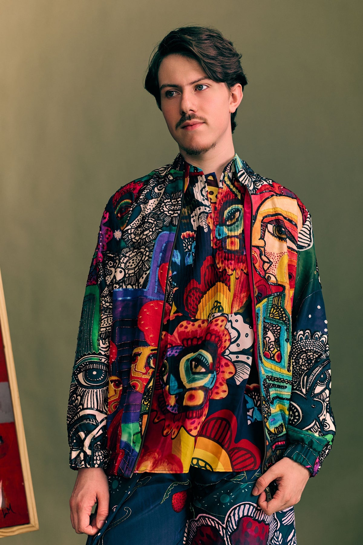 Moshpit Pintuck Printed Shirt