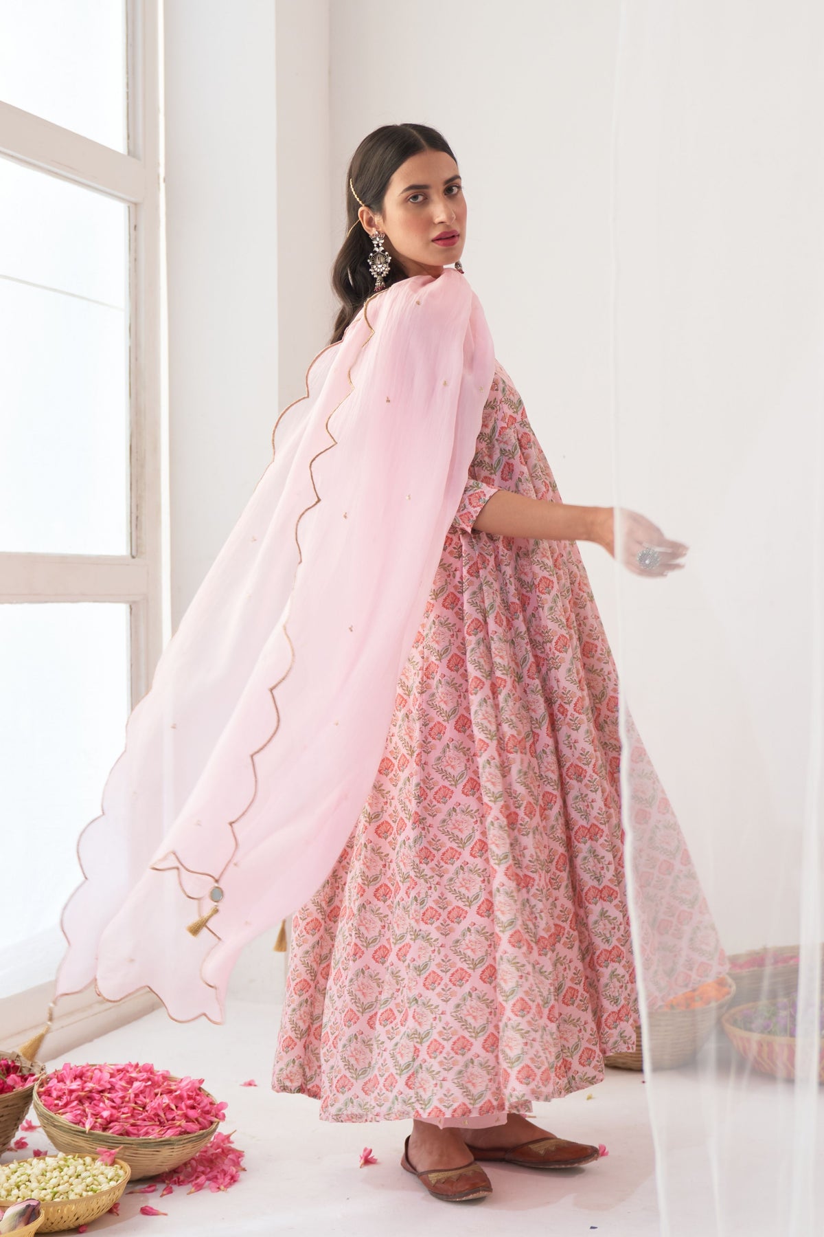Powderpink Anarkali Set