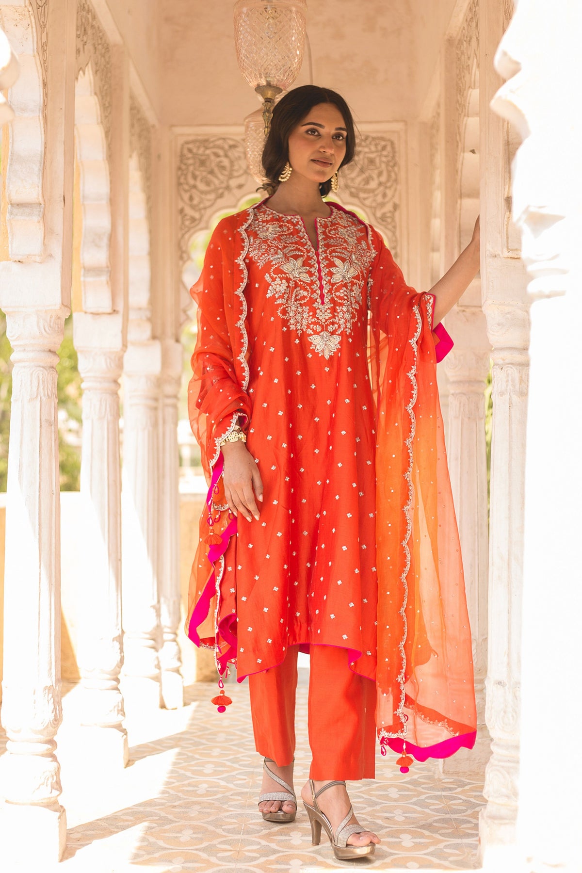 Orange Kurta Set