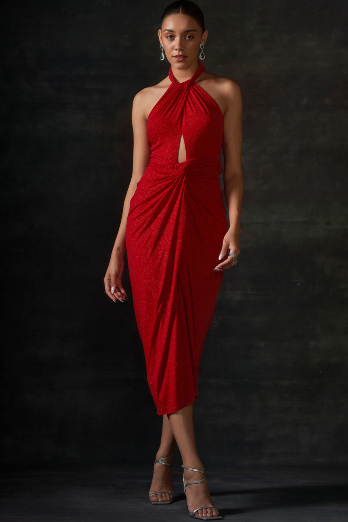 Red Halter Neck Dress