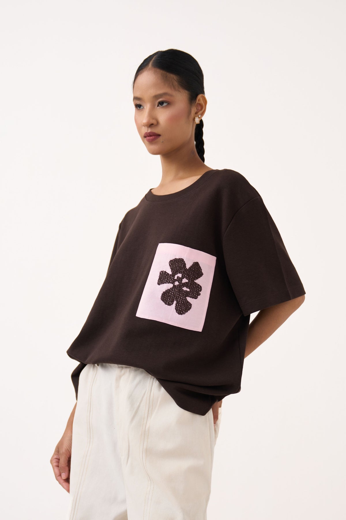 Embroidered Patch Pocket T-Shirt