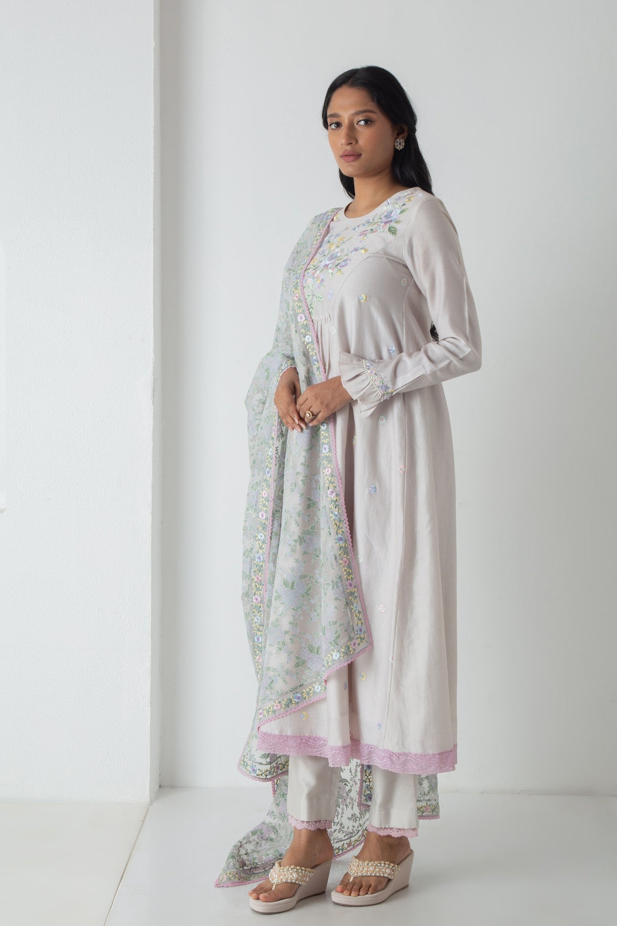 Grey Yeva Kurta Set