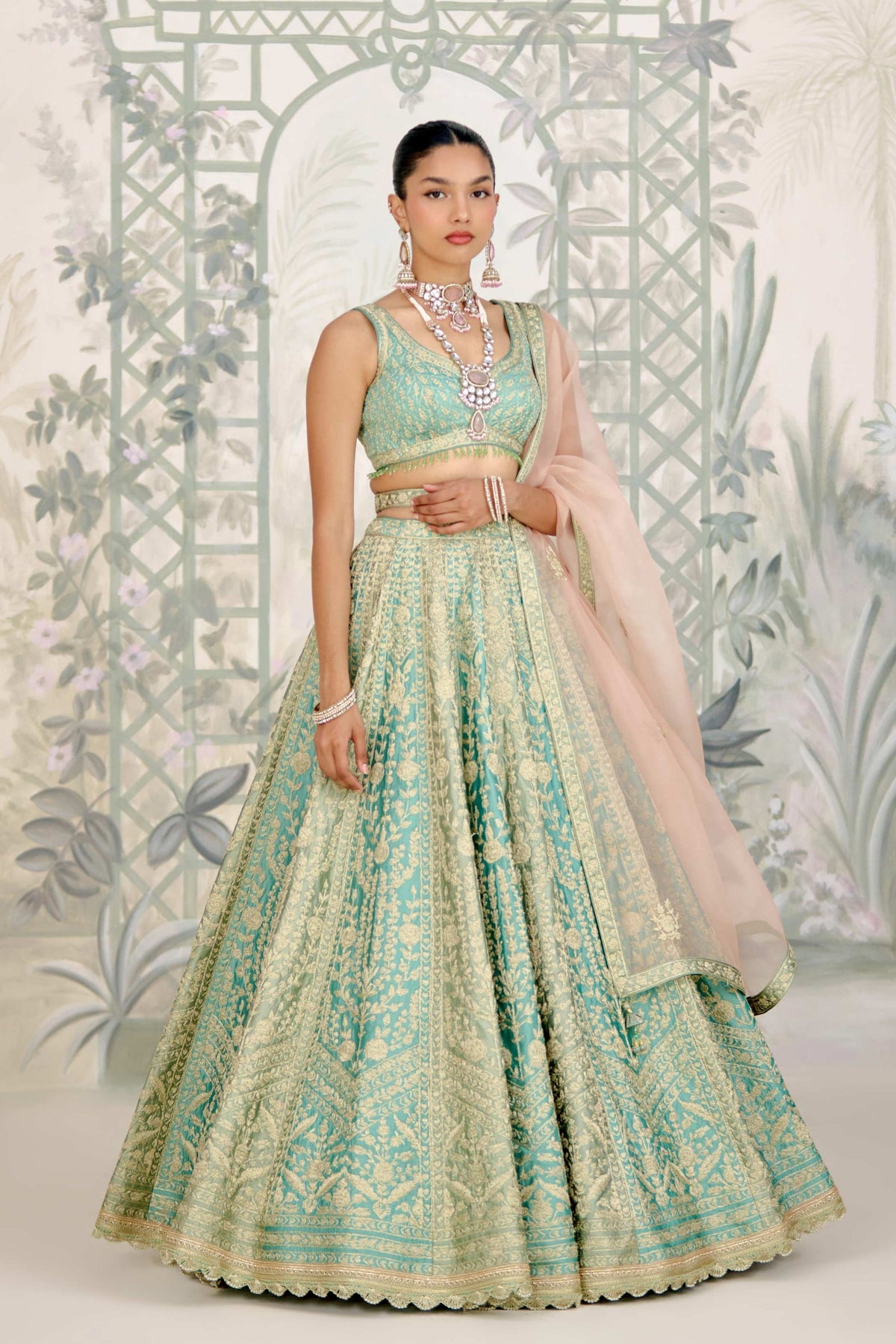Hemlock Green Lehenga Set