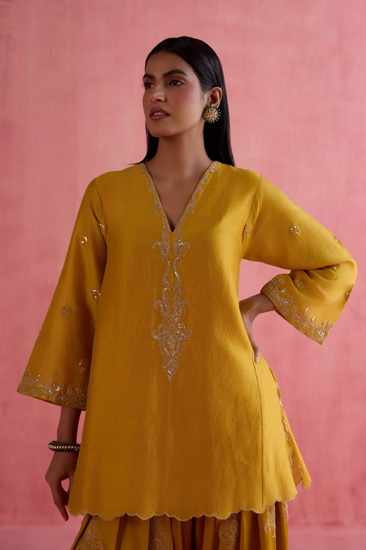 Noor Mustard Kurta Set