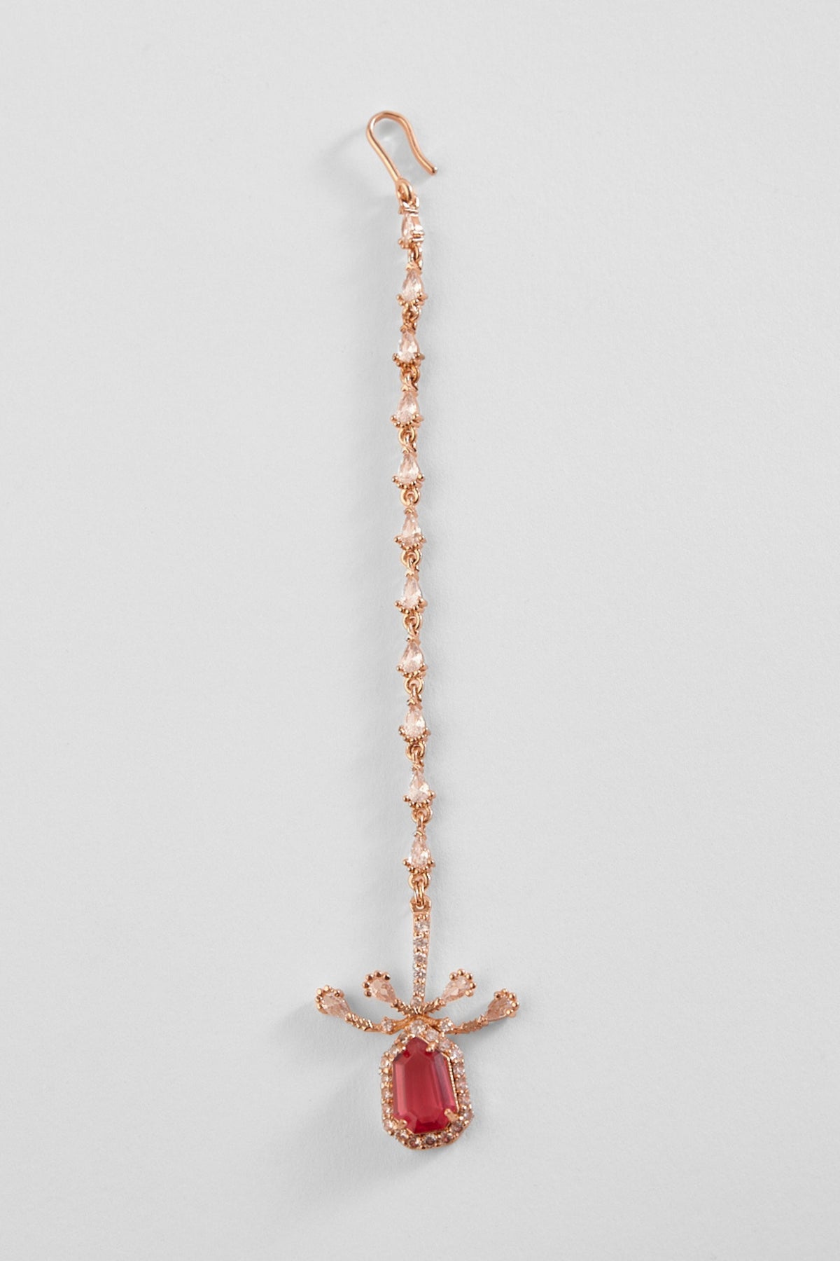 The Faena Mini Maang Tikka in Vintage Rose