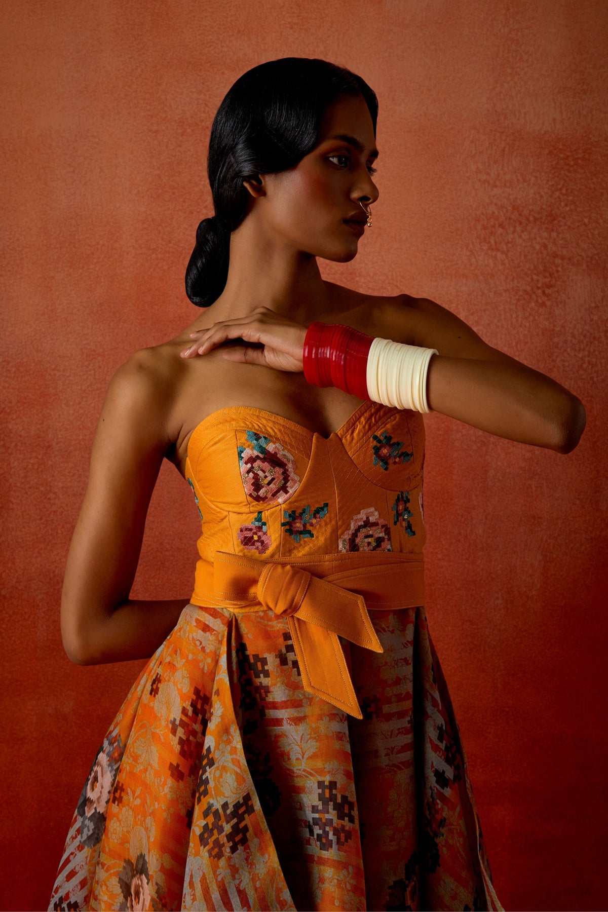 Embroidered Corset Dress