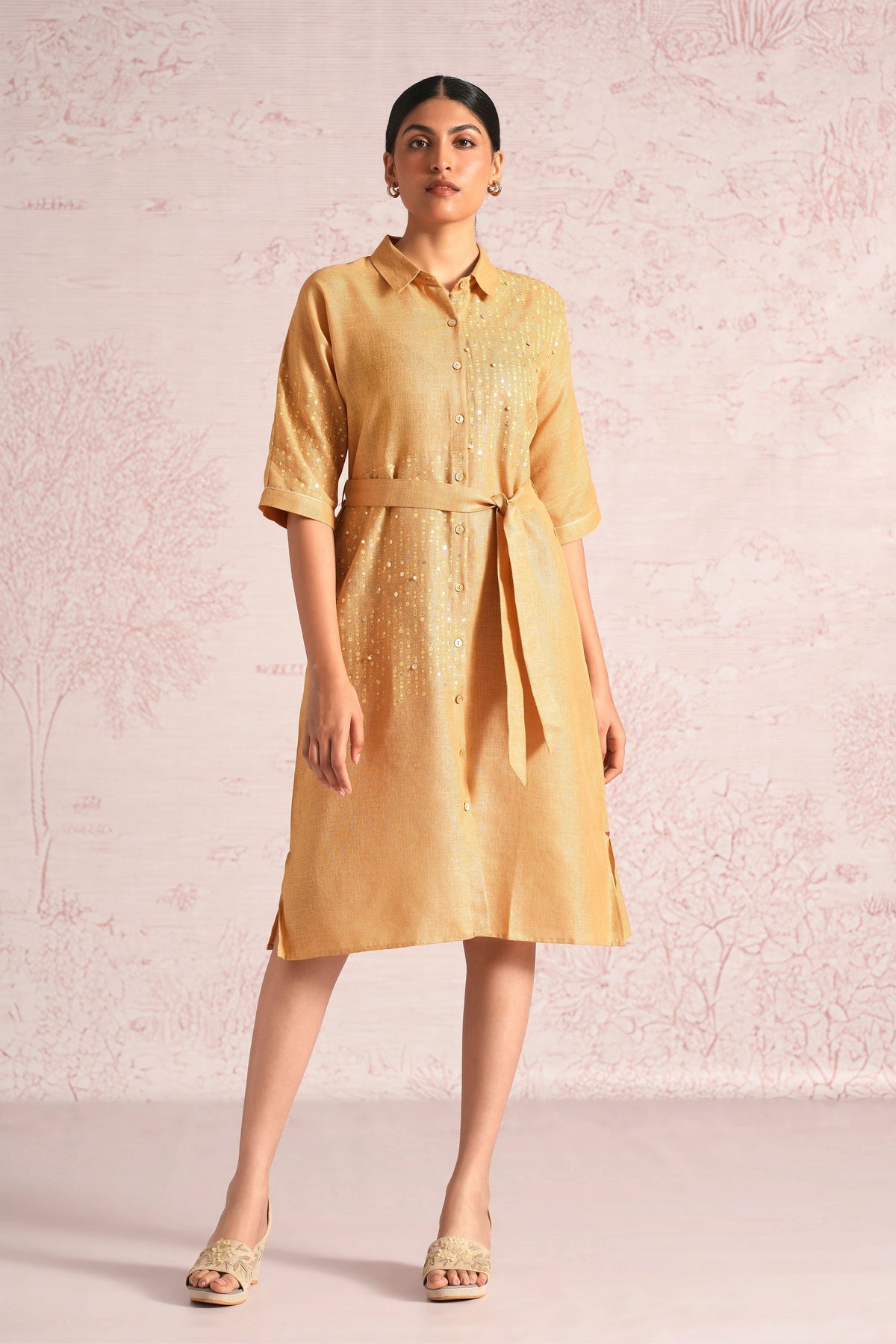 Shimmer Cashew Dress