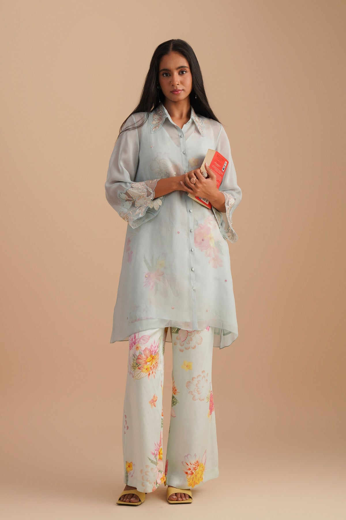 Powder Blue Organza Co-ord Set
