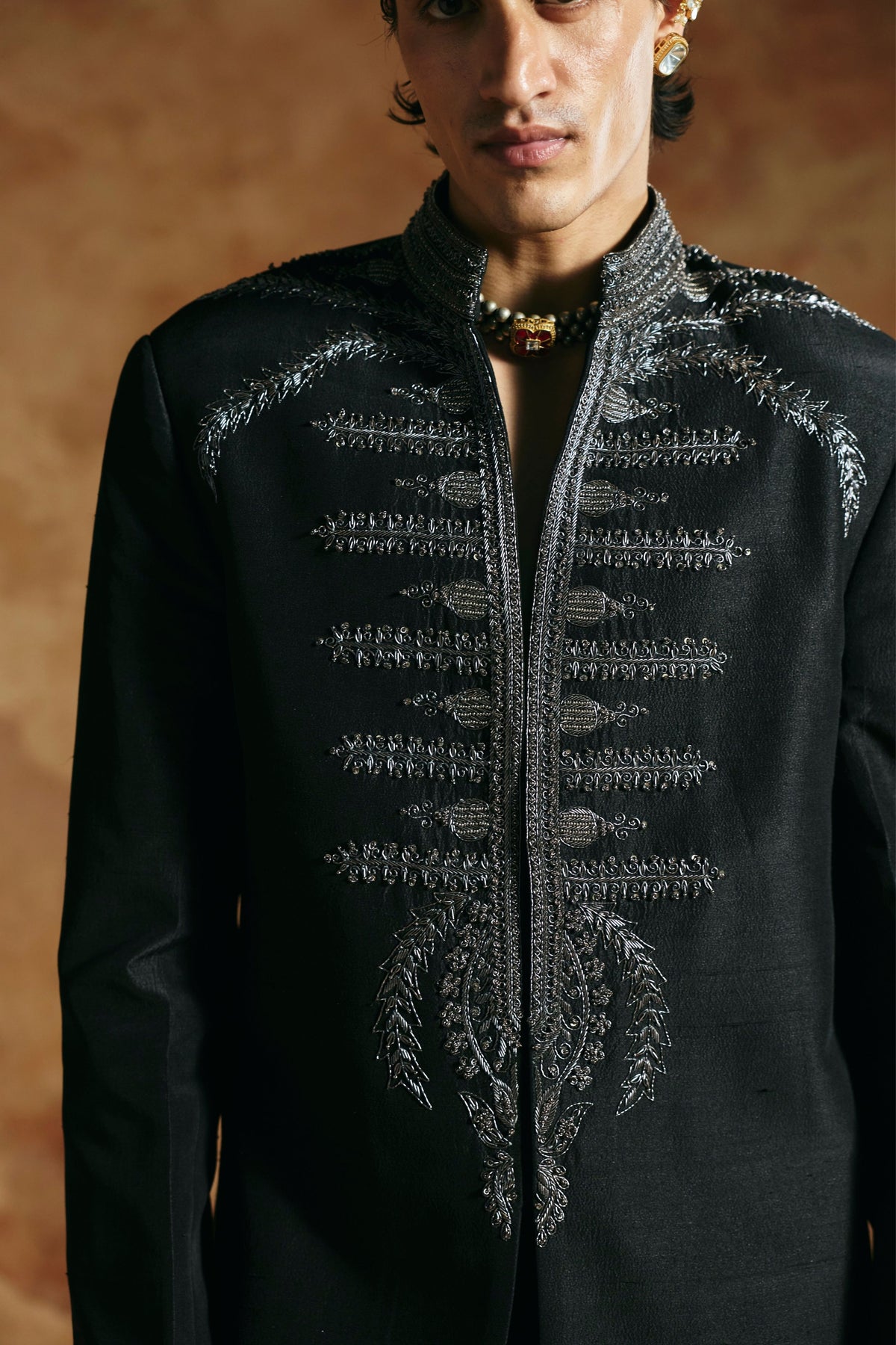 Sindh Beaded Embroidered Jacket Set