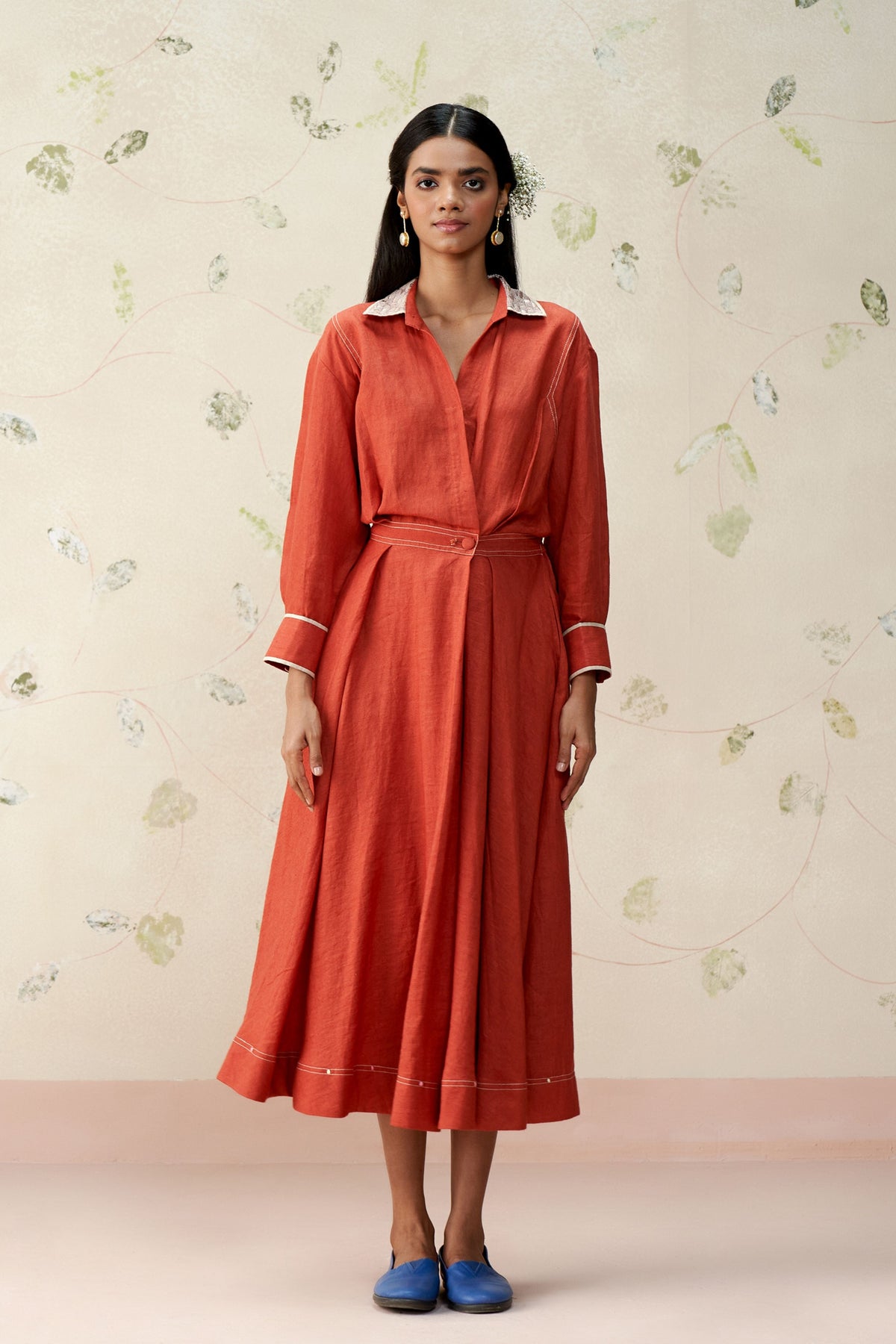 Johanna Brick Red Dress
