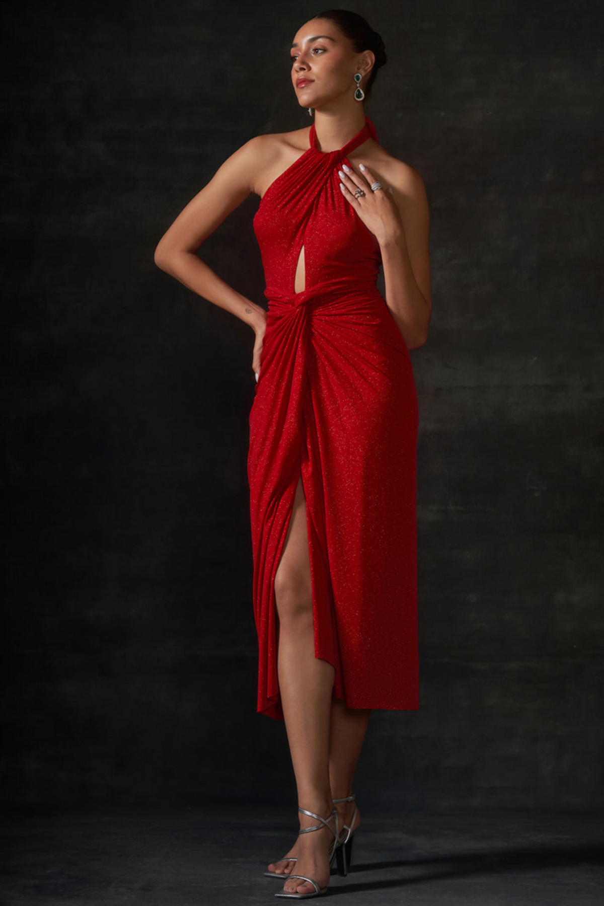 Red Halter Neck Dress