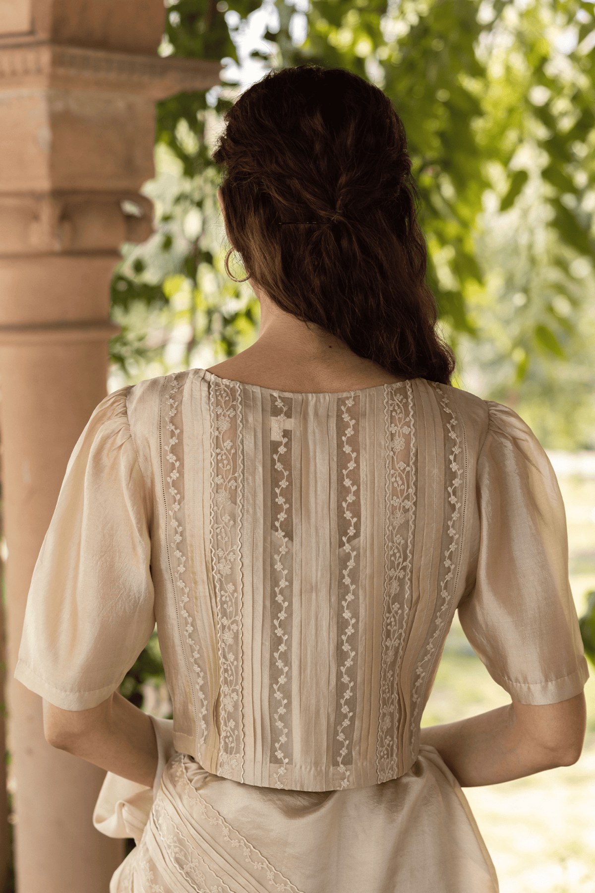 Whispering Ivy Beige Blouse