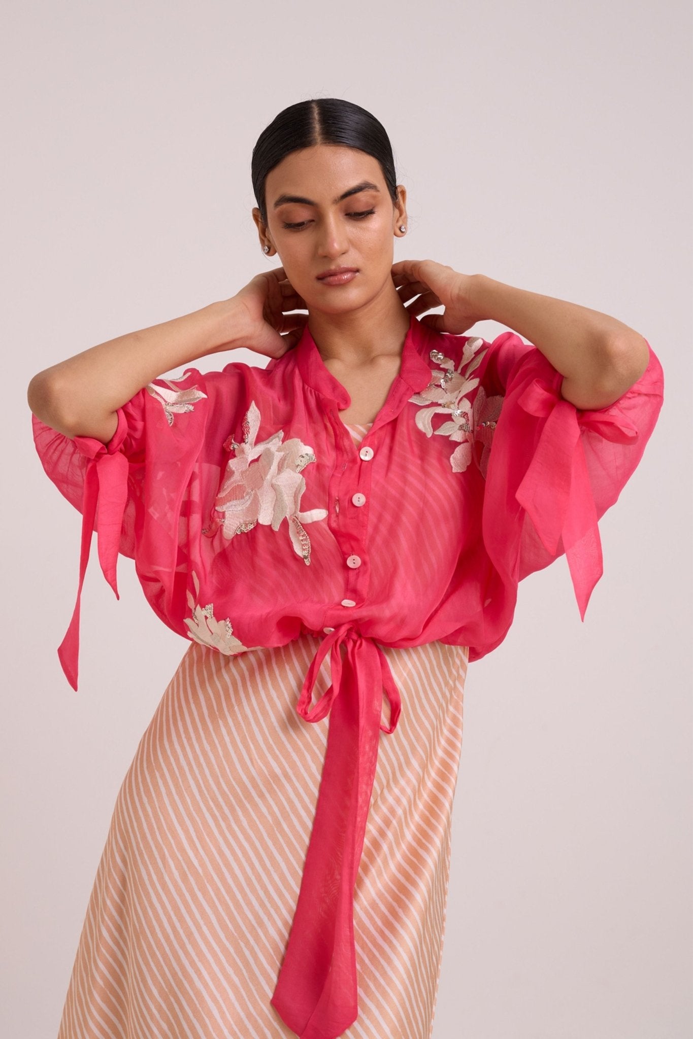 Raspberry Emery Sheer Bomber - Madder Much - Elahe