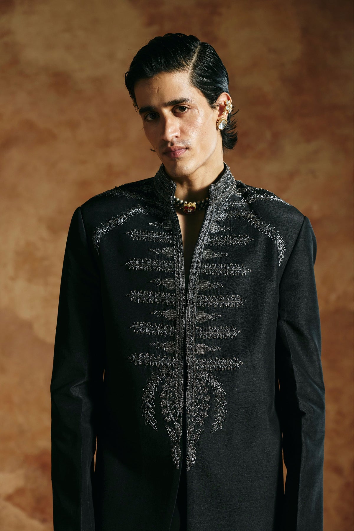 Sindh Beaded Embroidered Jacket Set