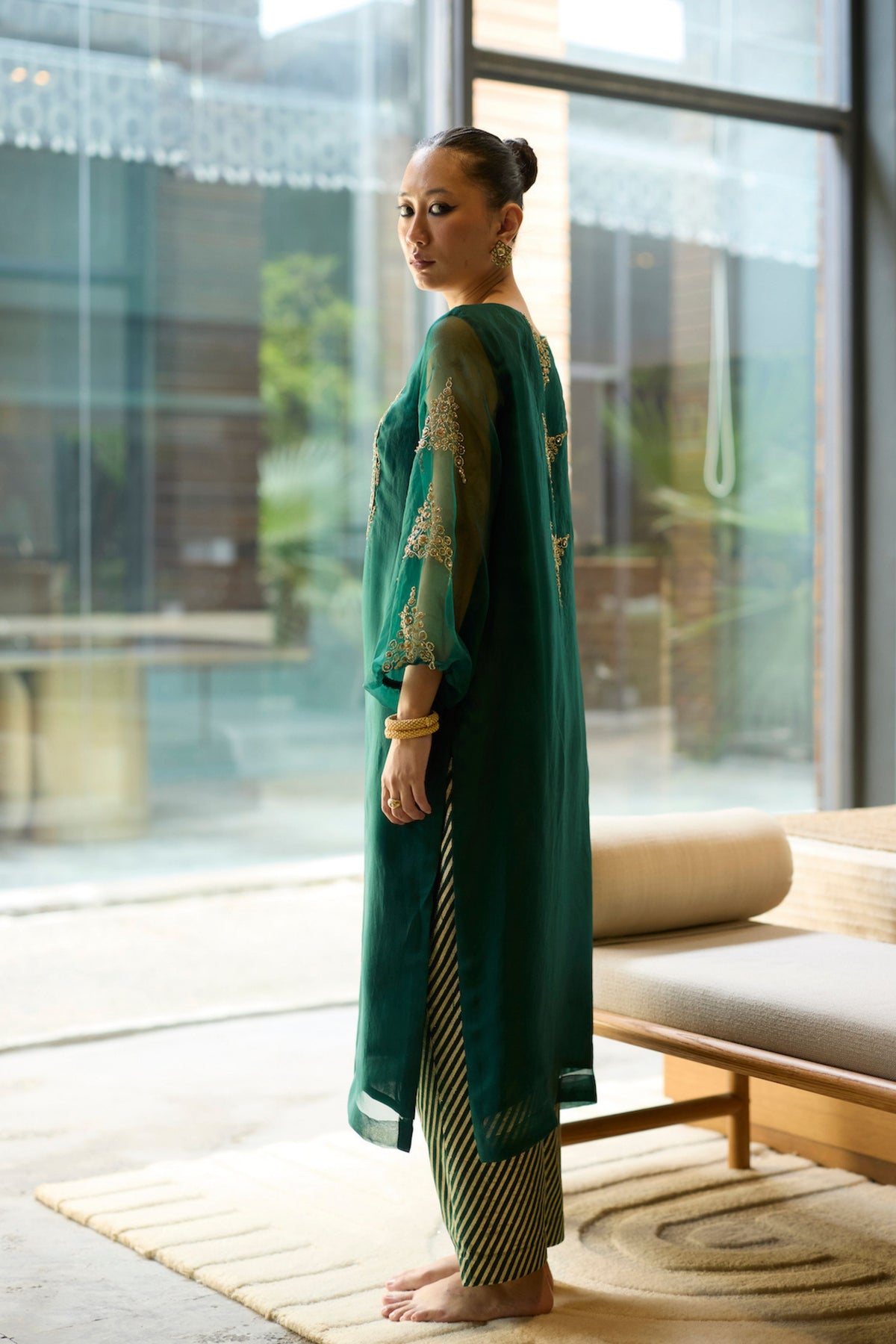 Green Sukhaali Kurta Set