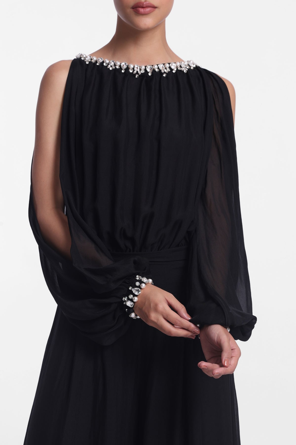 Slit Sleeve Jumpsuit