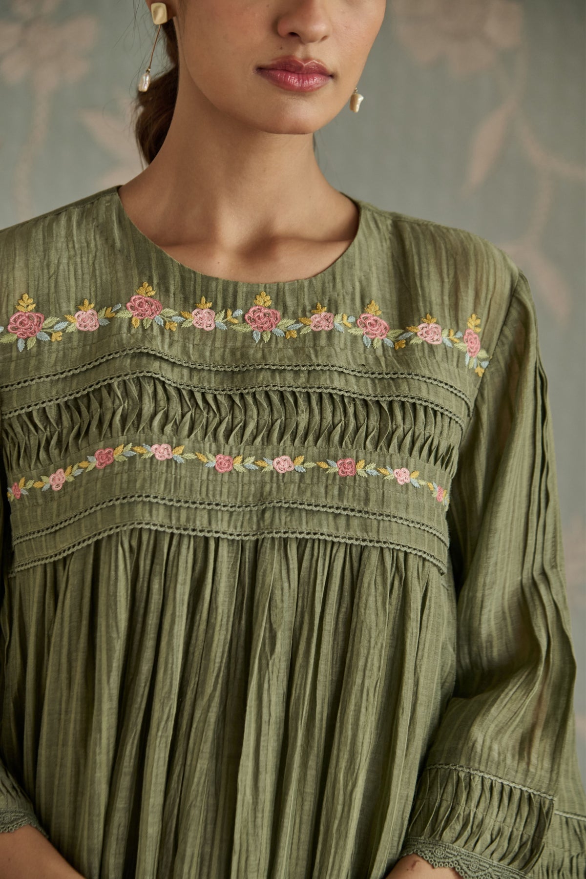 Green Rosa Tunic Set