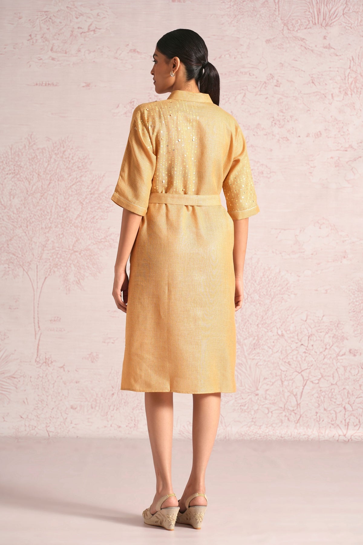 Shimmer Cashew Dress