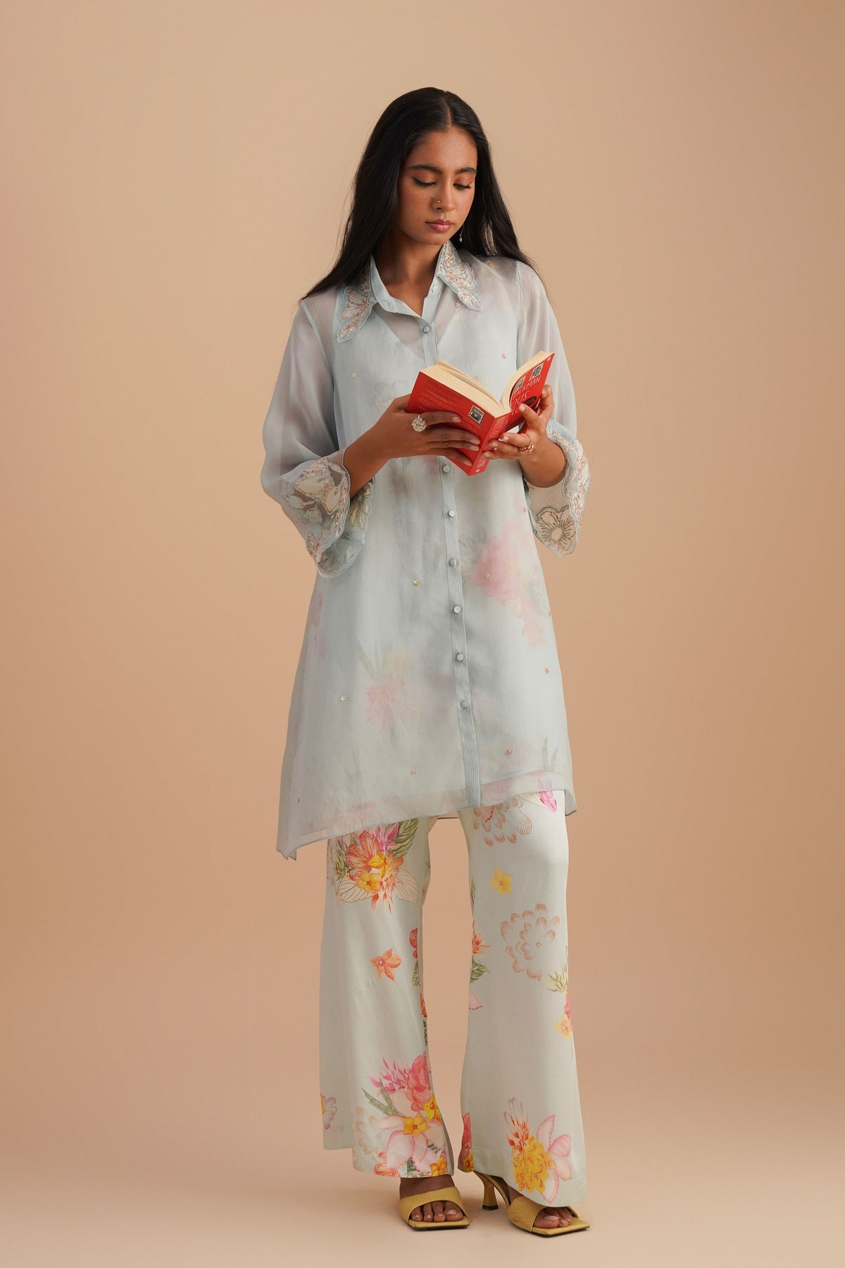 Powder Blue Organza Co-ord Set