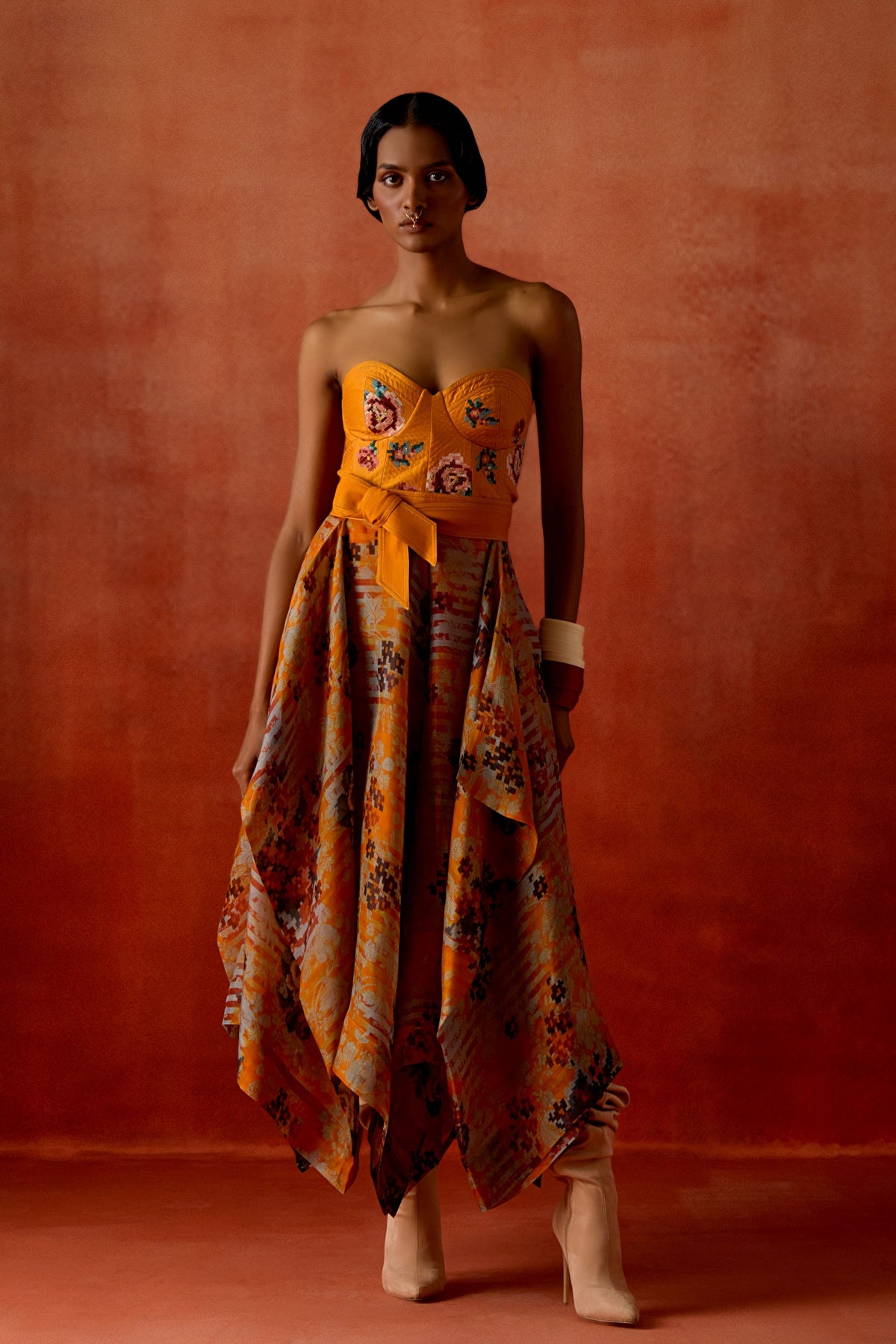 Embroidered Corset Dress