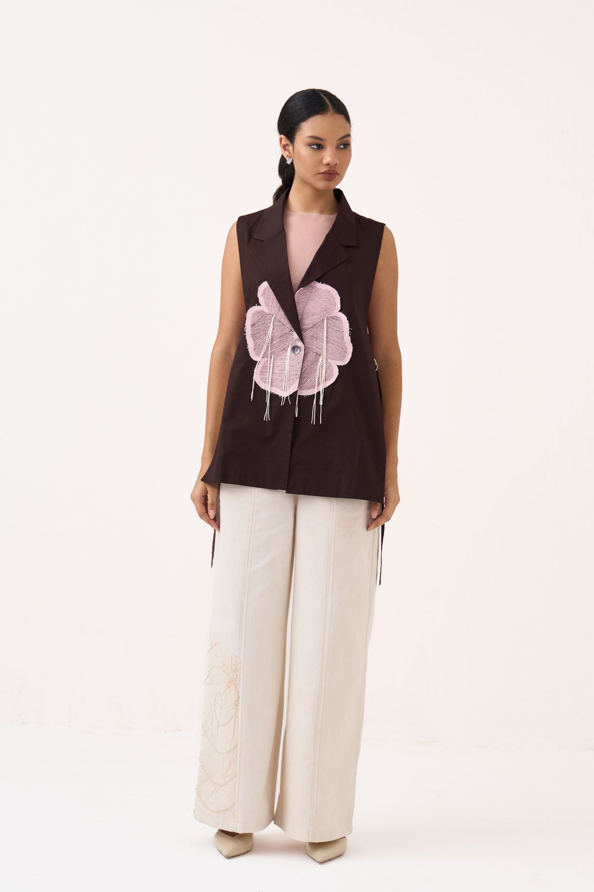 Floral Applique Waistcoat