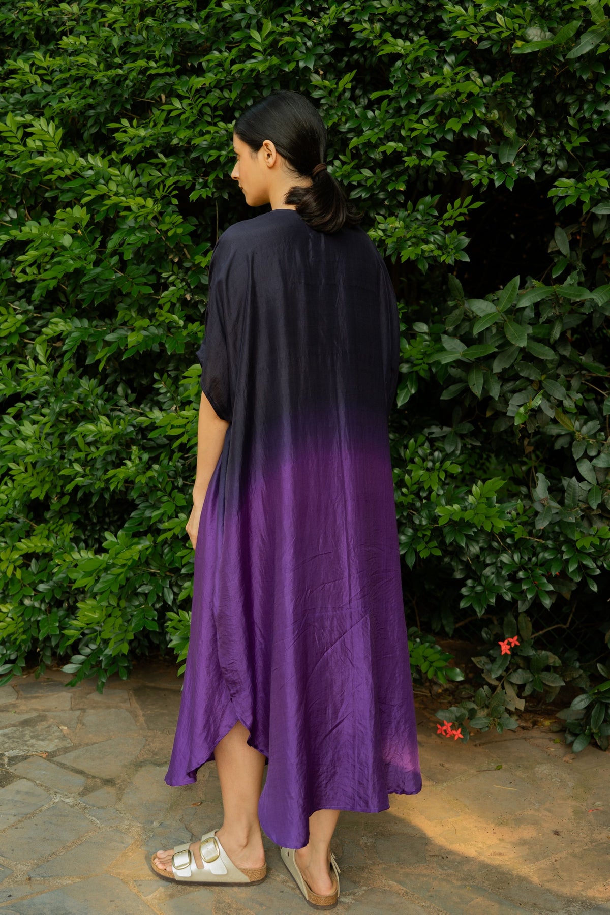 Purple Ombre Pleated Kaftan